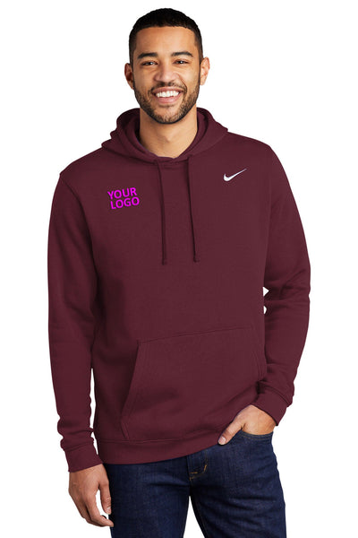 nike maroon fleece hoodie