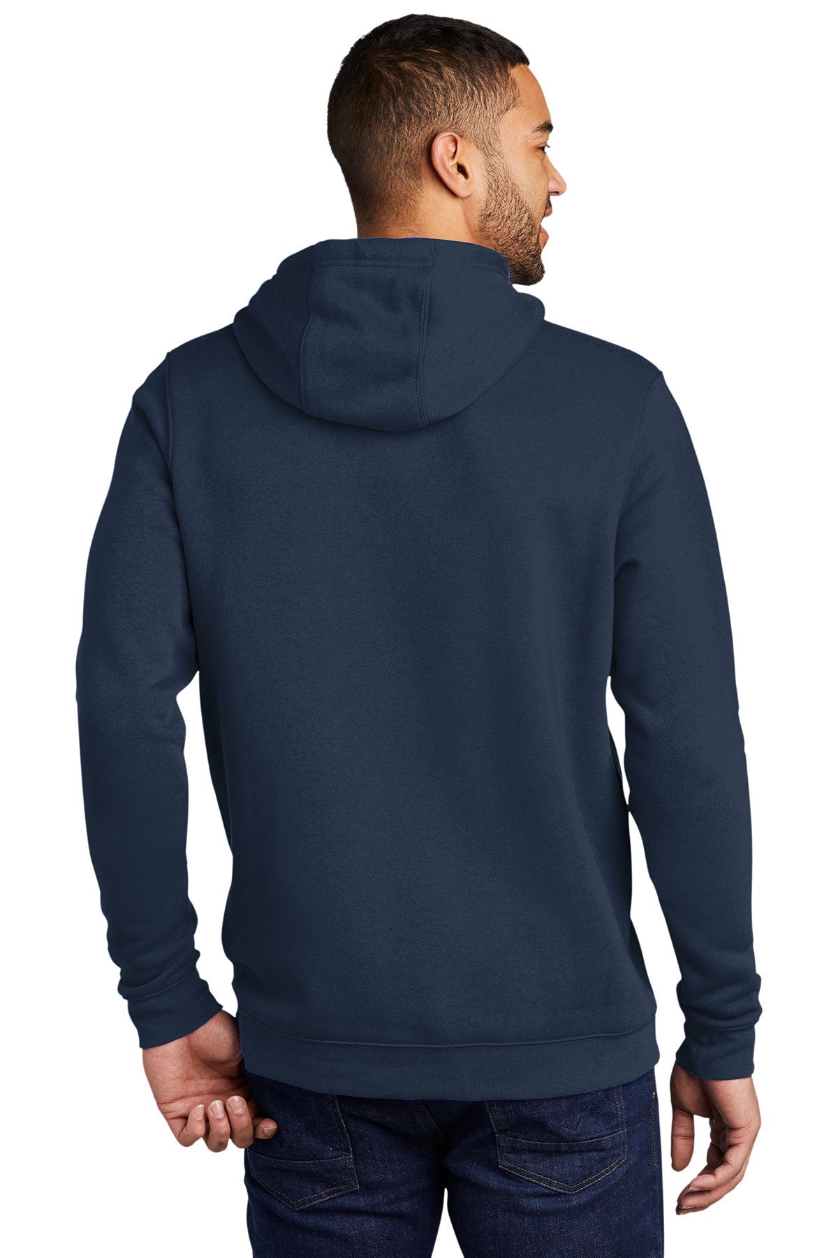 Custom Nike Club Fleece Pullover Hoodie Navy