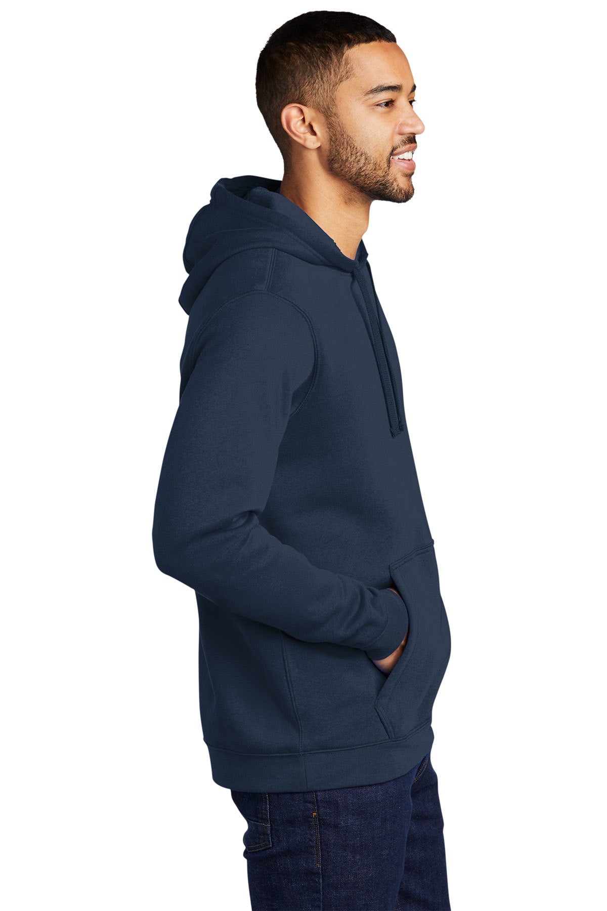 Custom Nike Club Fleece Pullover Hoodie Navy