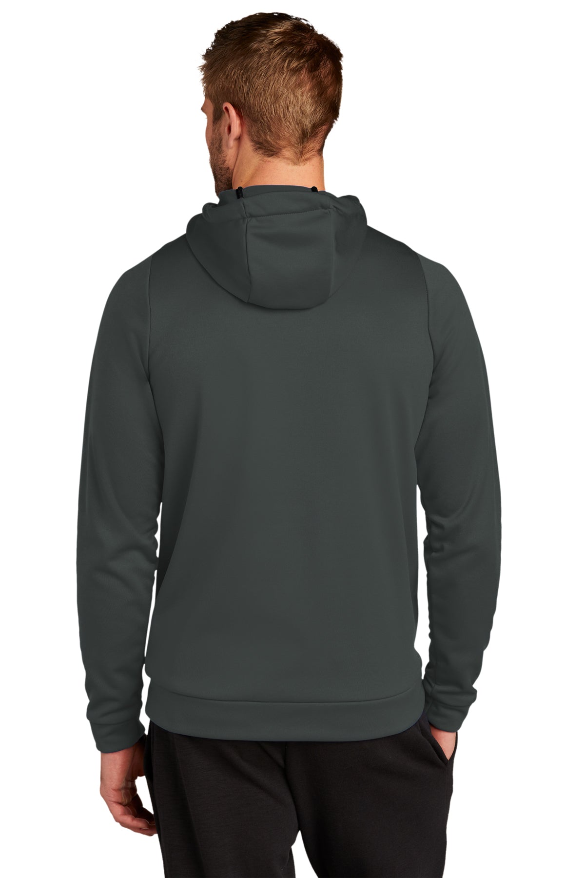 Custom Nike Therma FIT Pullover Fleece Hoodie Team Anthracite