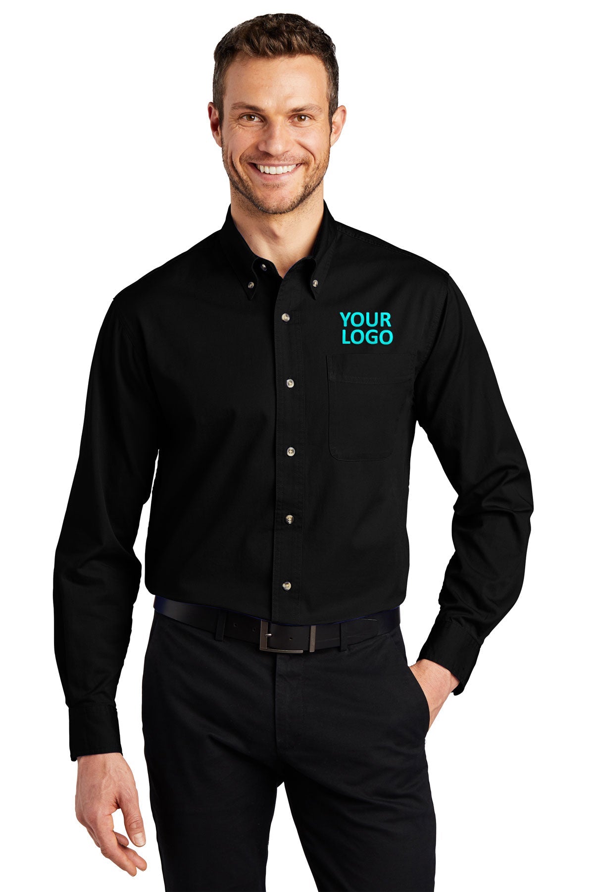 Port Authority Black S600T order embroidered polo shirts