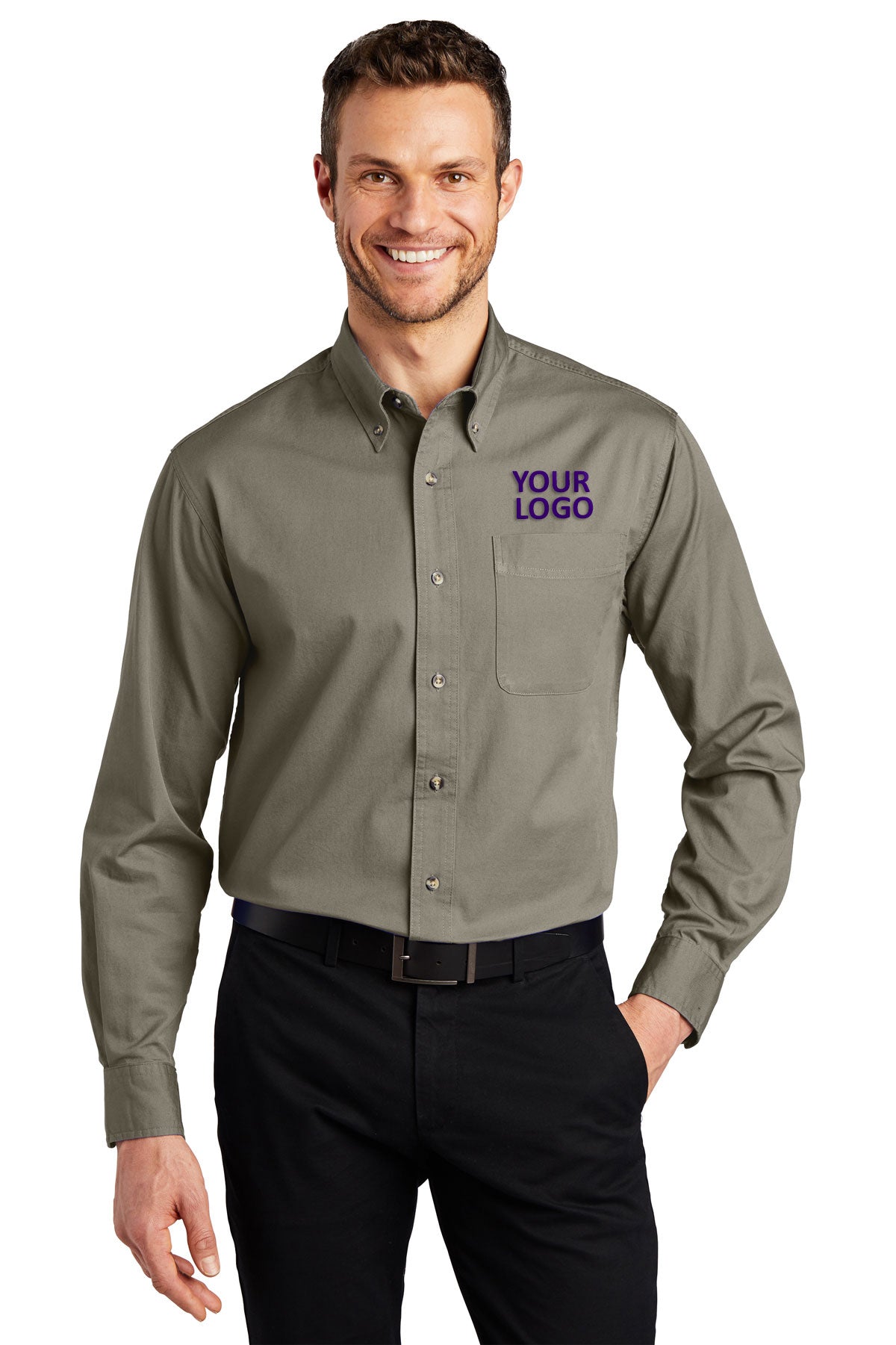 Port Authority Khaki S600T order embroidered polo shirts