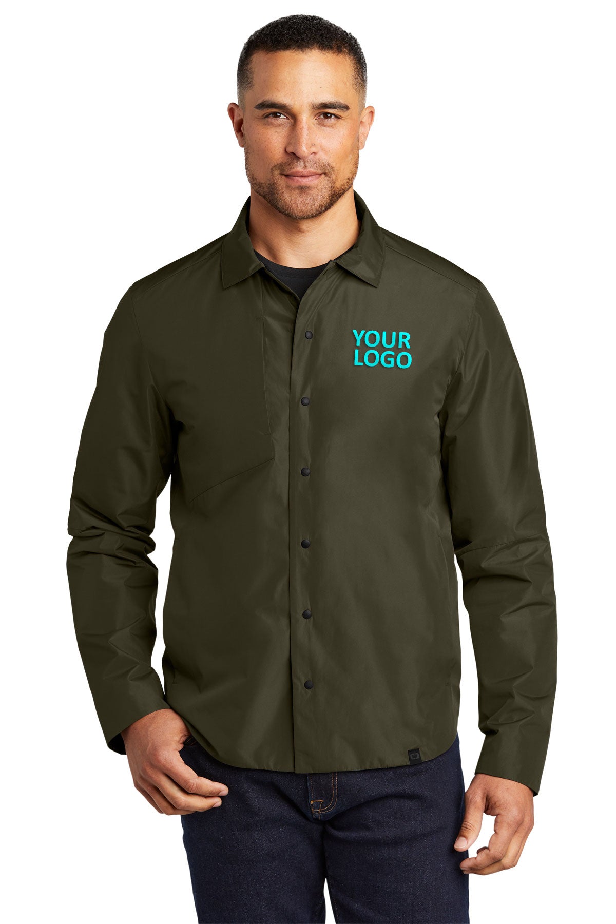 OGIO Drive Green OG754 jackets with company logo