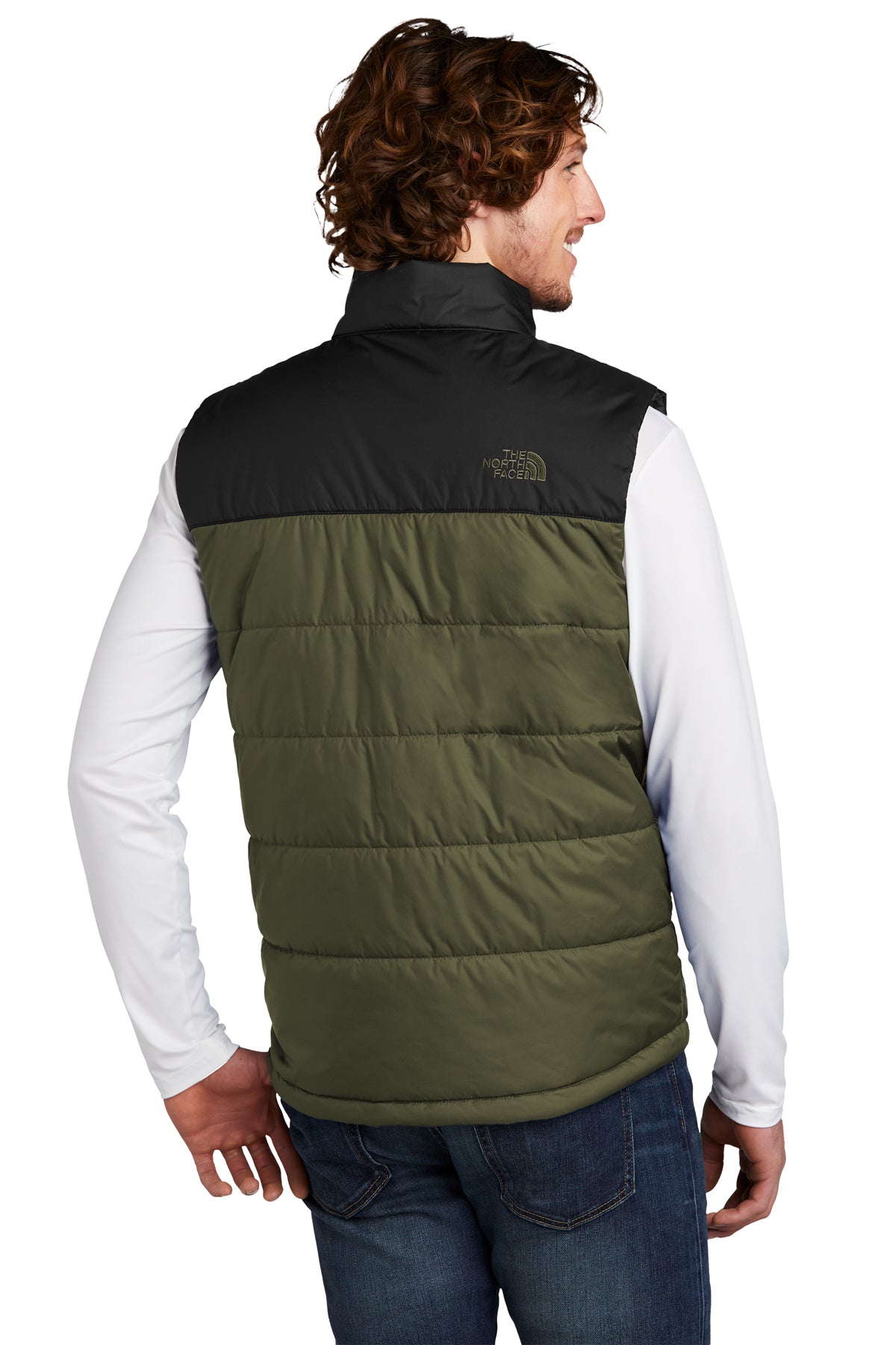 Custom North Face Ladies Everyday Insulated Vest Olive Green