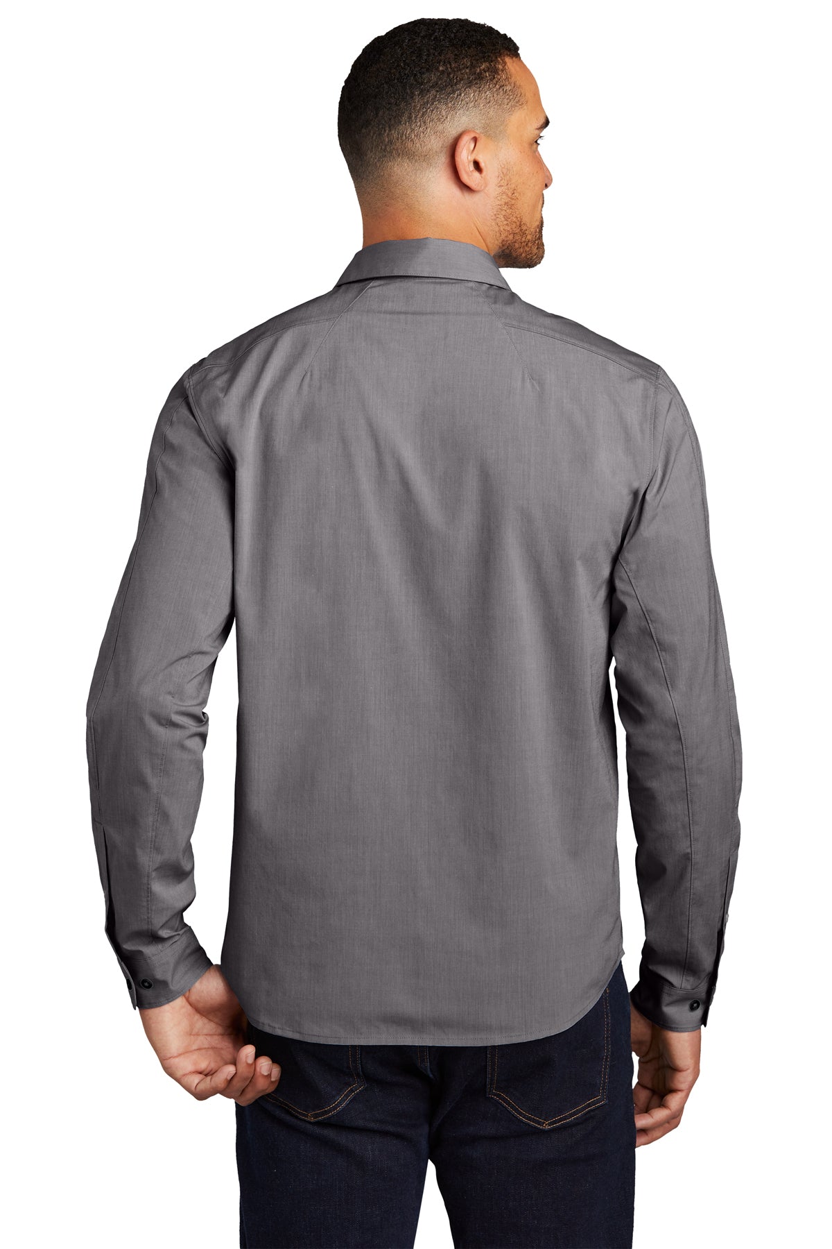 OGIO Commuter Branded Woven Shirts, Gear Grey Heather