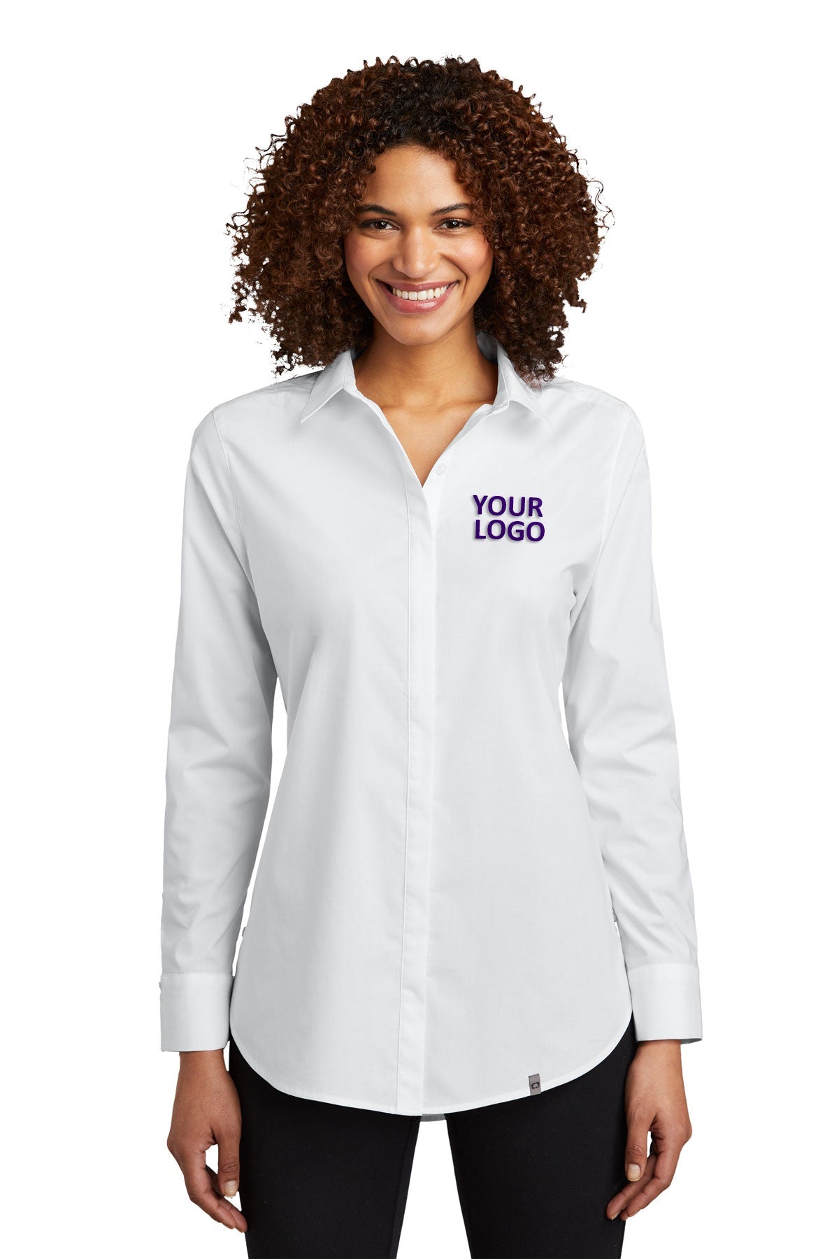 OGIO White LOG1002 logo shirts