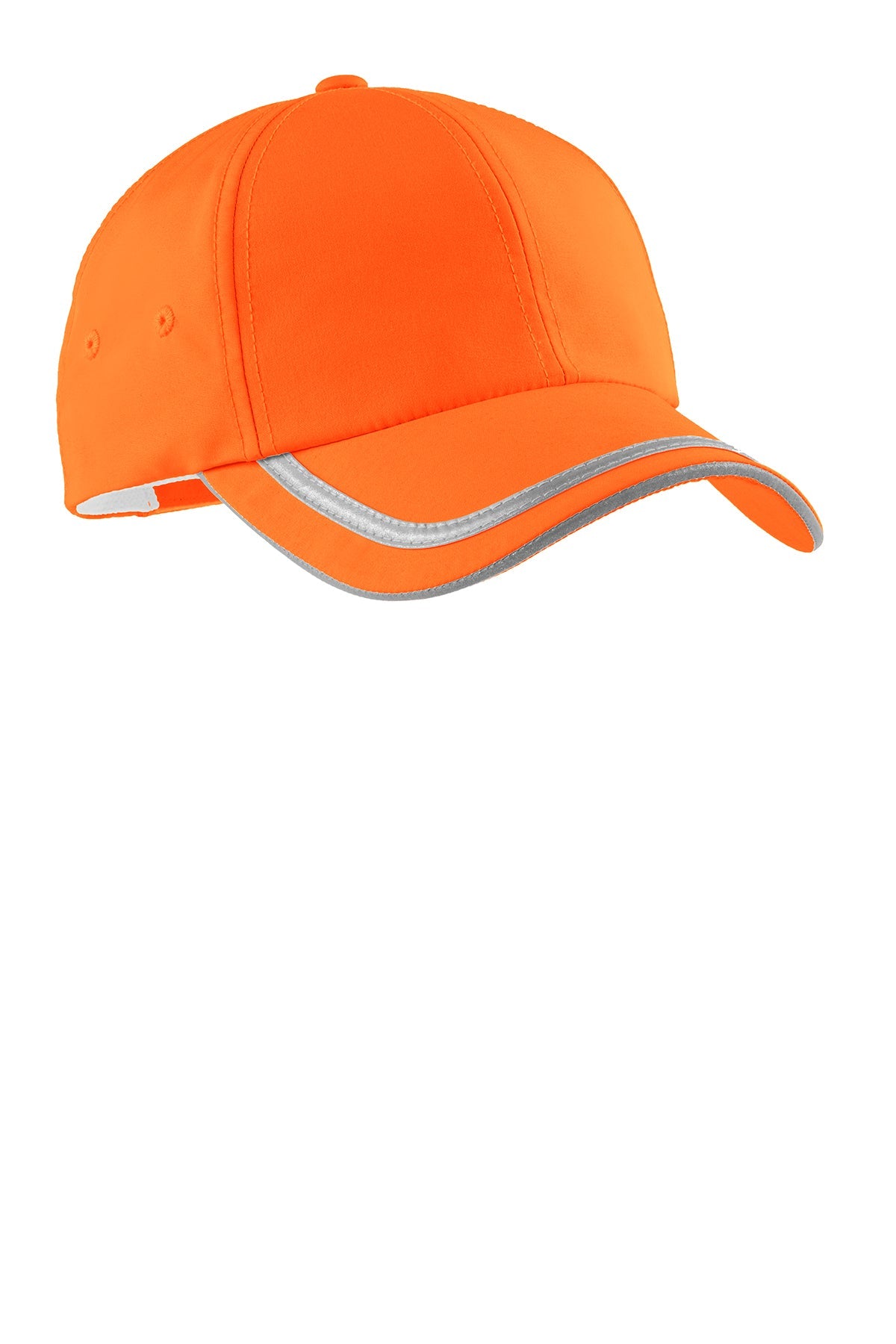 Port Authority Enhanced Branded Visibility Caps, Safety Orange/ Reflective