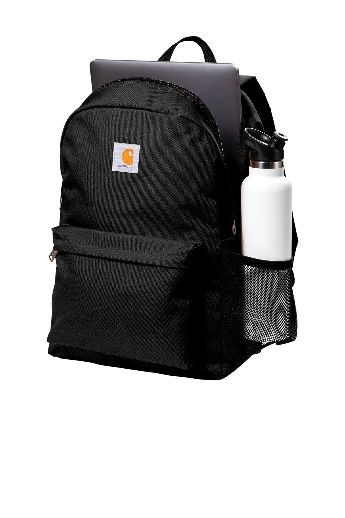 Madwell The Charleston Canvas Backpack Carhartt Material  black on black leather Carhartt WIP Norwich Canvas Backpack - black (black) main image 3