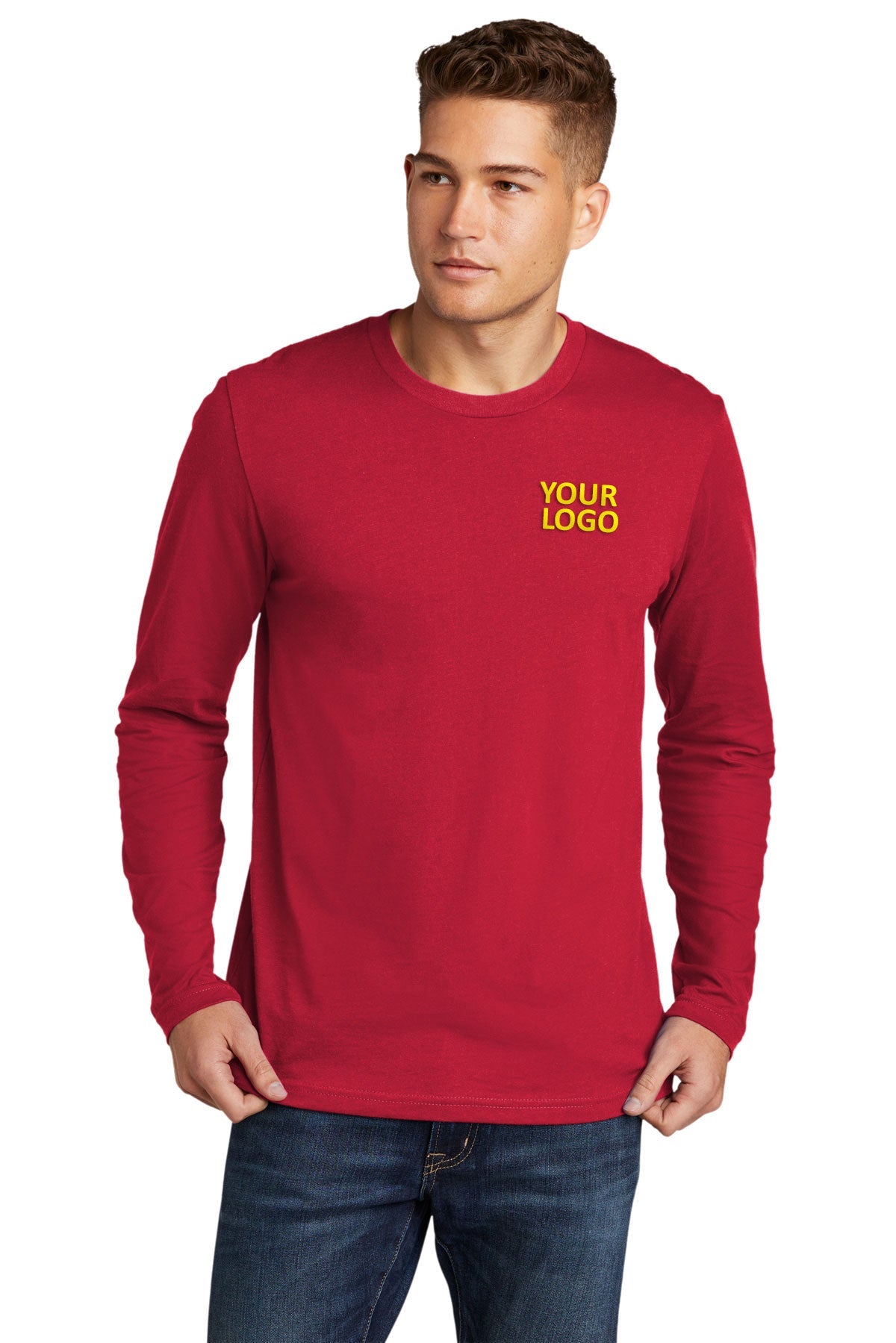 Next Level Cotton Long Sleeve Tee NL3601 Red