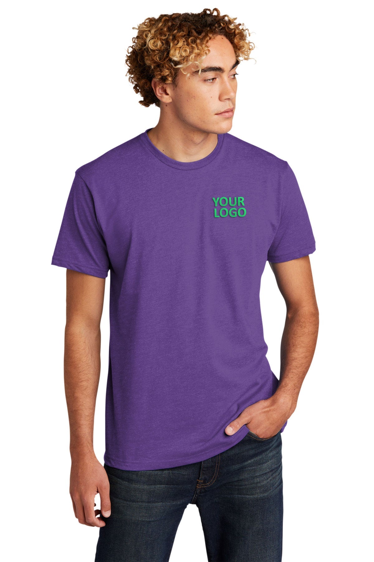 Next Level Unisex CVC Customized T-Shirts, Purple Rush
