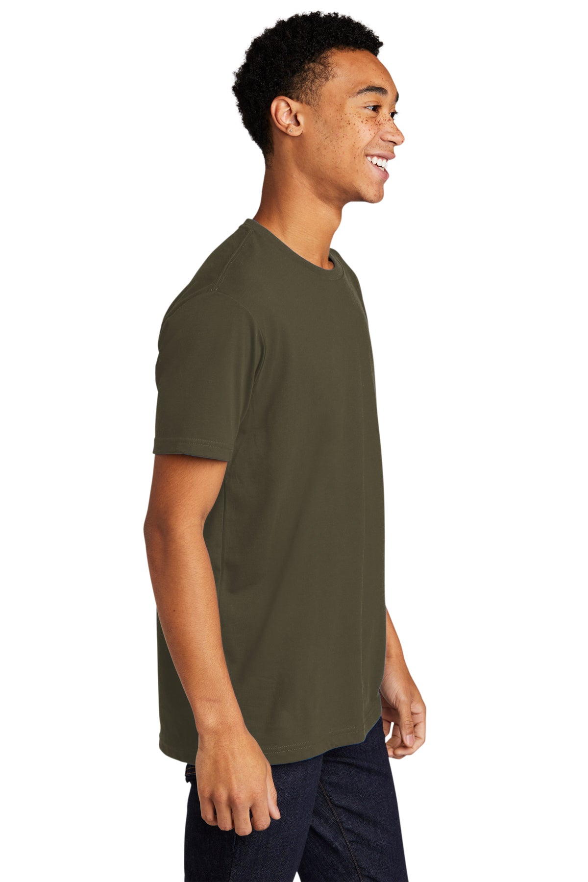 Next Level Unisex CVC Sueded Branded Tee's, Military Green