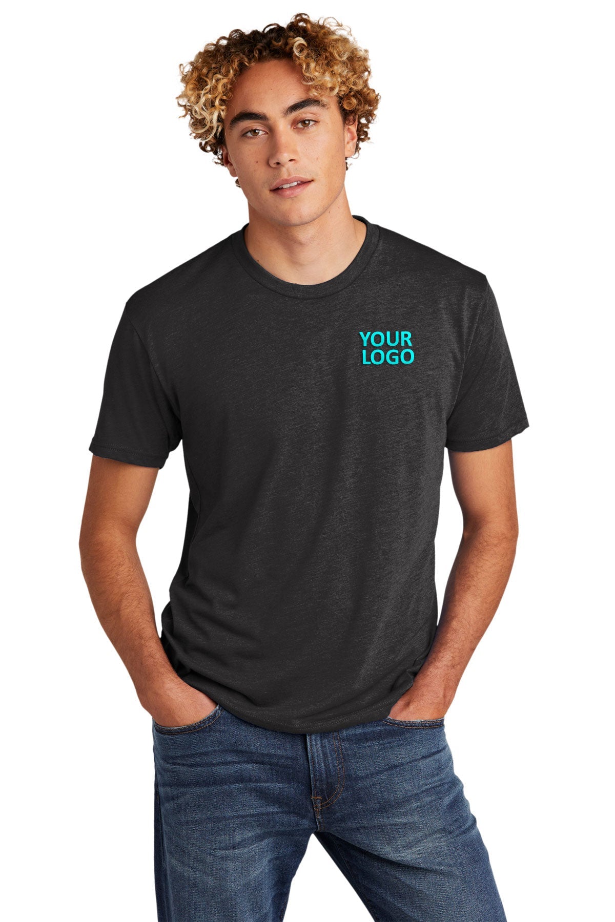 next level mens triblend crew NL6010 vintage black