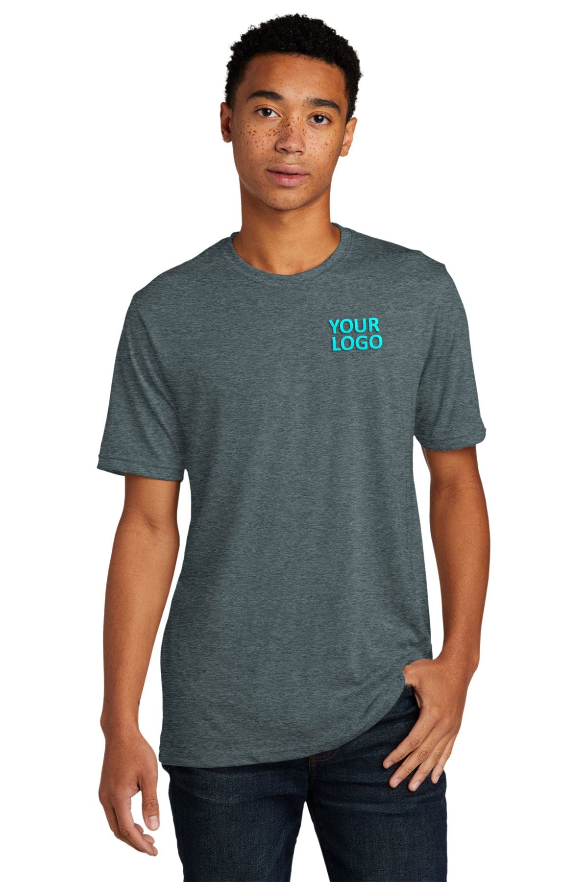 Next Level Unisex Poly Cotton Custom T-Shirts, Indigo
