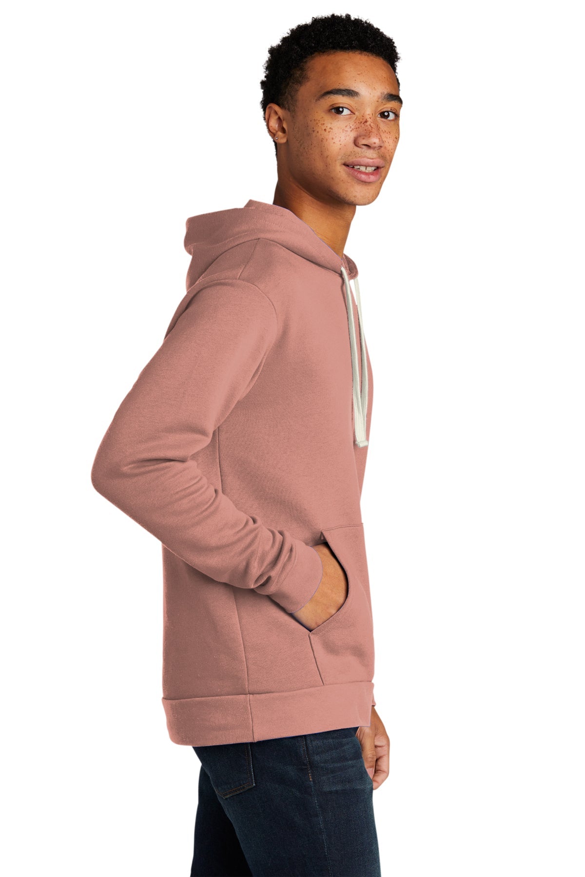 Next Level Unisex Beach Fleece Customized Hoodies, Desert Pink