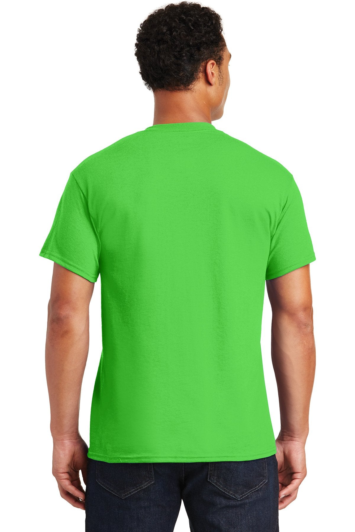 gildan dryblend cotton poly t shirt 8000 electric green