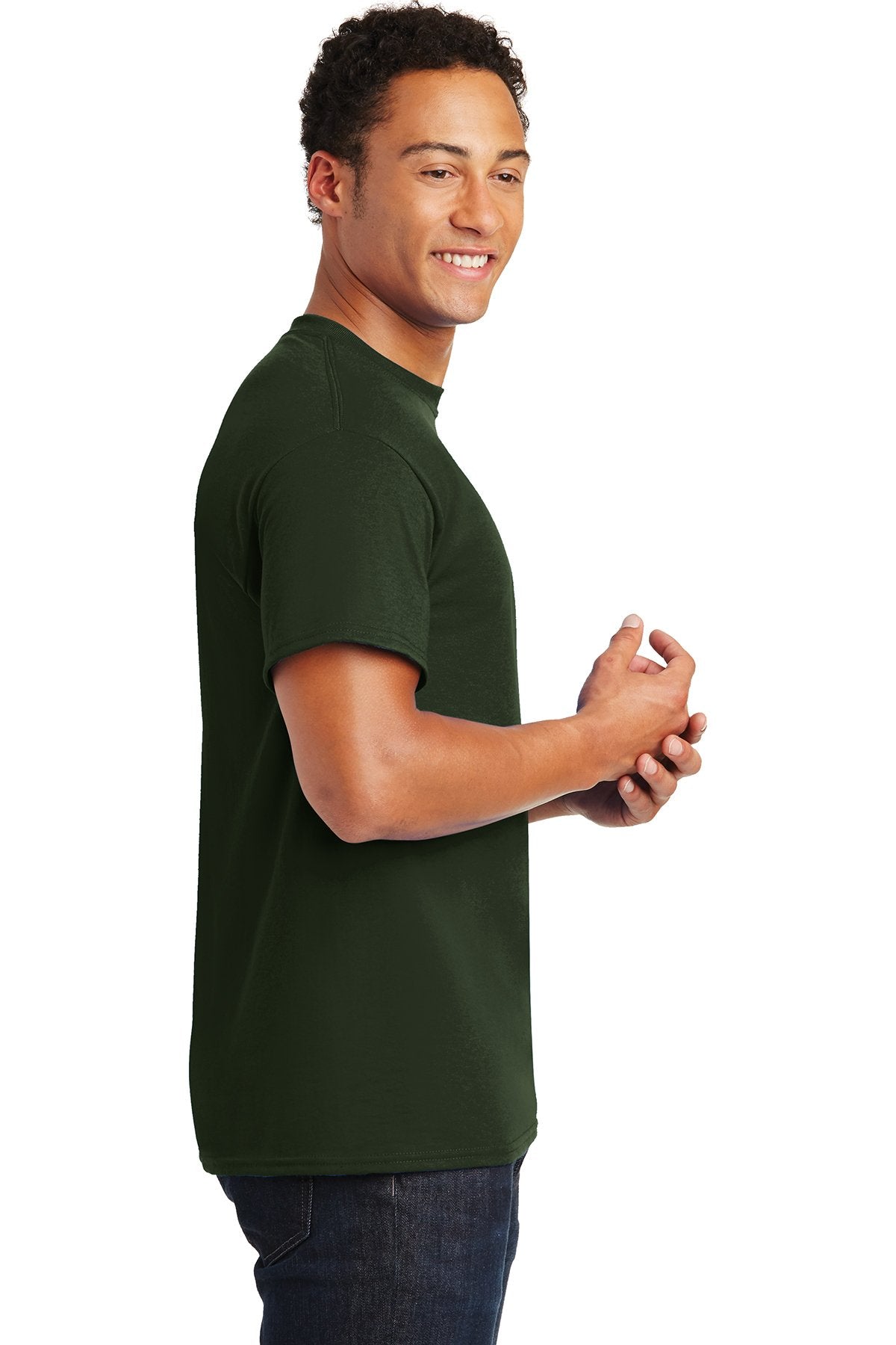 gildan dryblend cotton poly t shirt 8000 forest