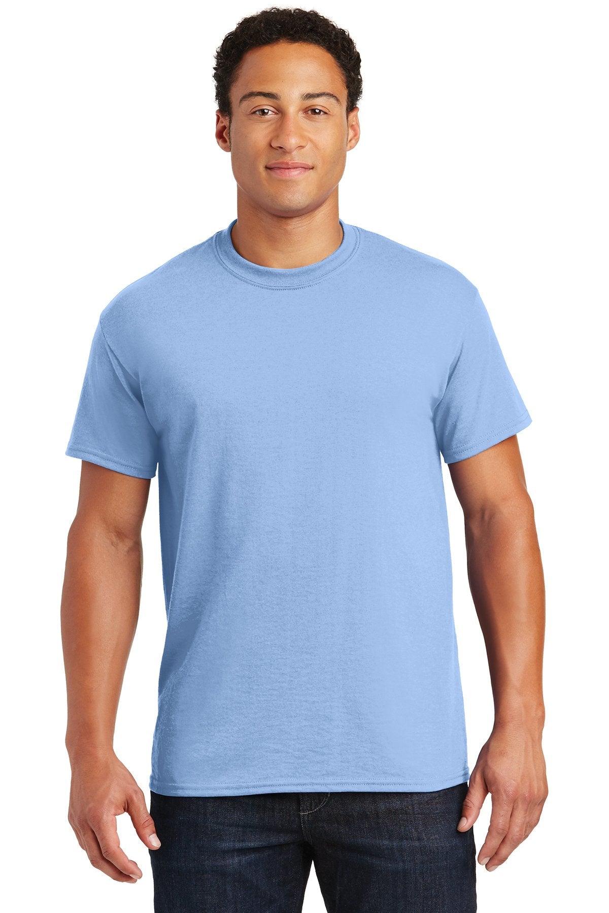 gildan dryblend cotton poly t shirt 8000 light blue