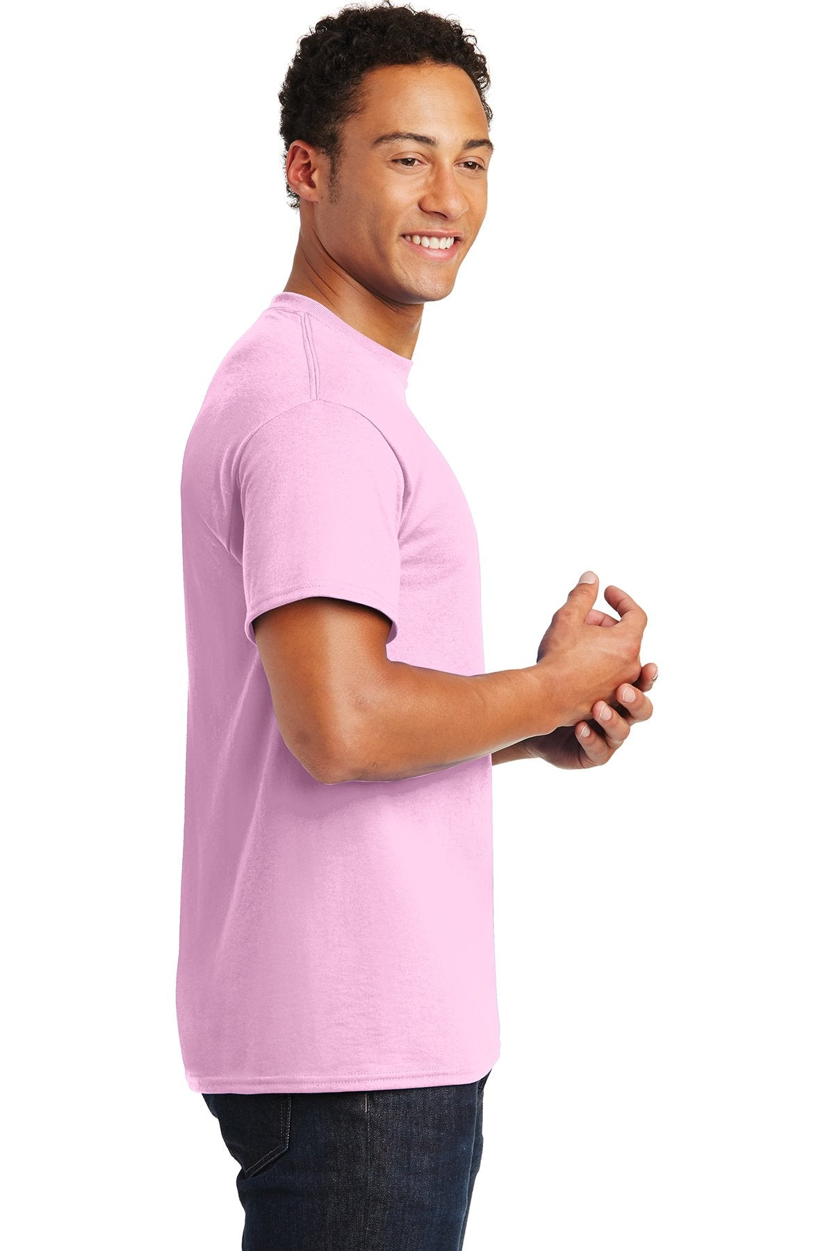 gildan dryblend cotton poly t shirt 8000 light pink