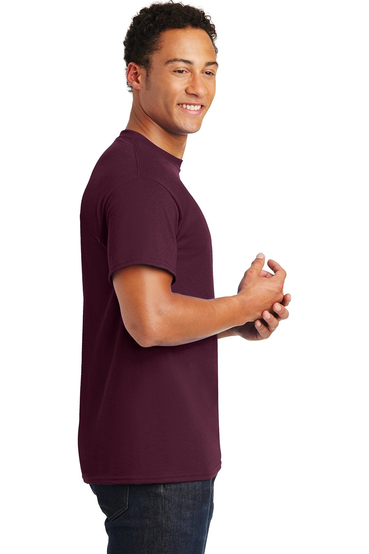 gildan dryblend cotton poly t shirt 8000 maroon