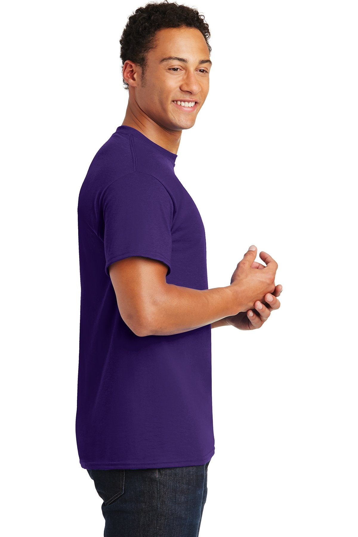 gildan dryblend cotton poly t shirt 8000 purple