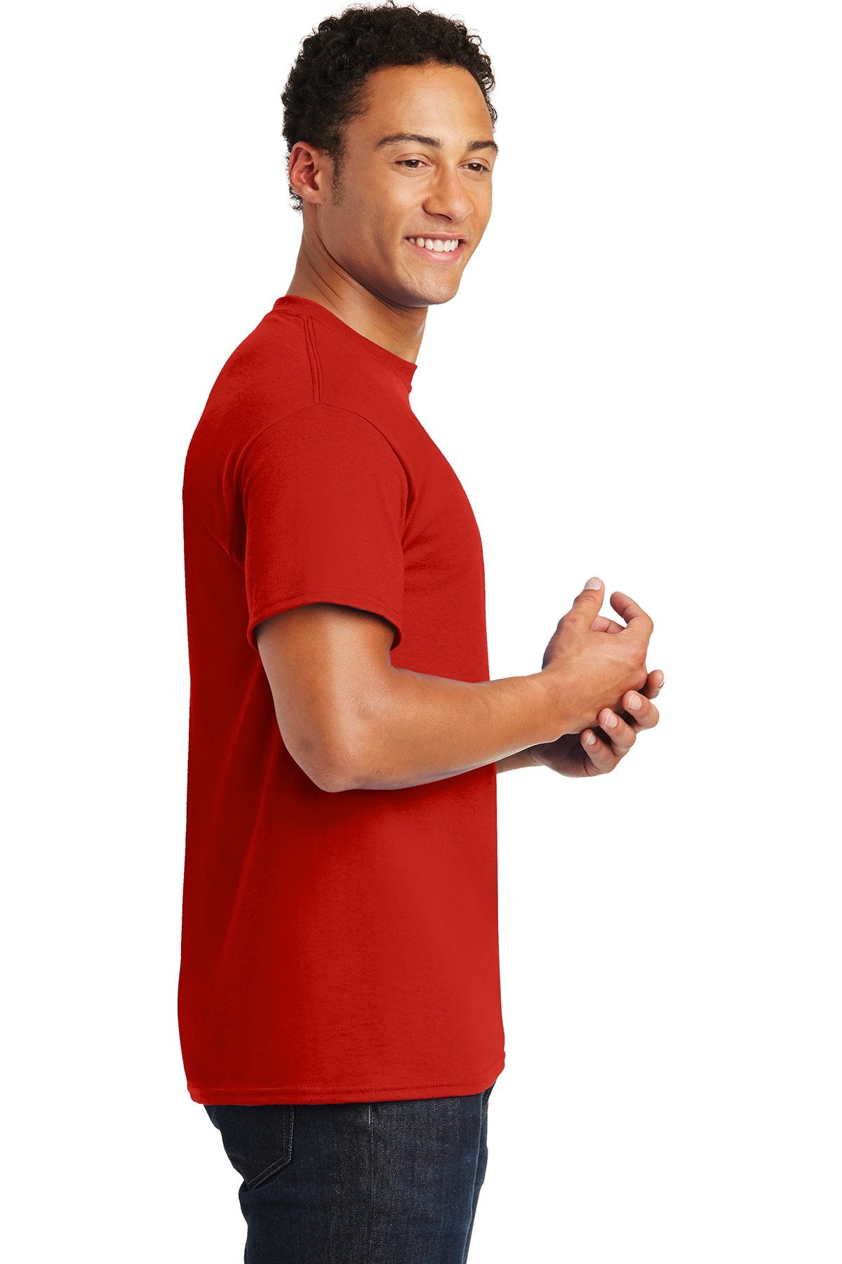 gildan dryblend cotton poly t shirt 8000 red