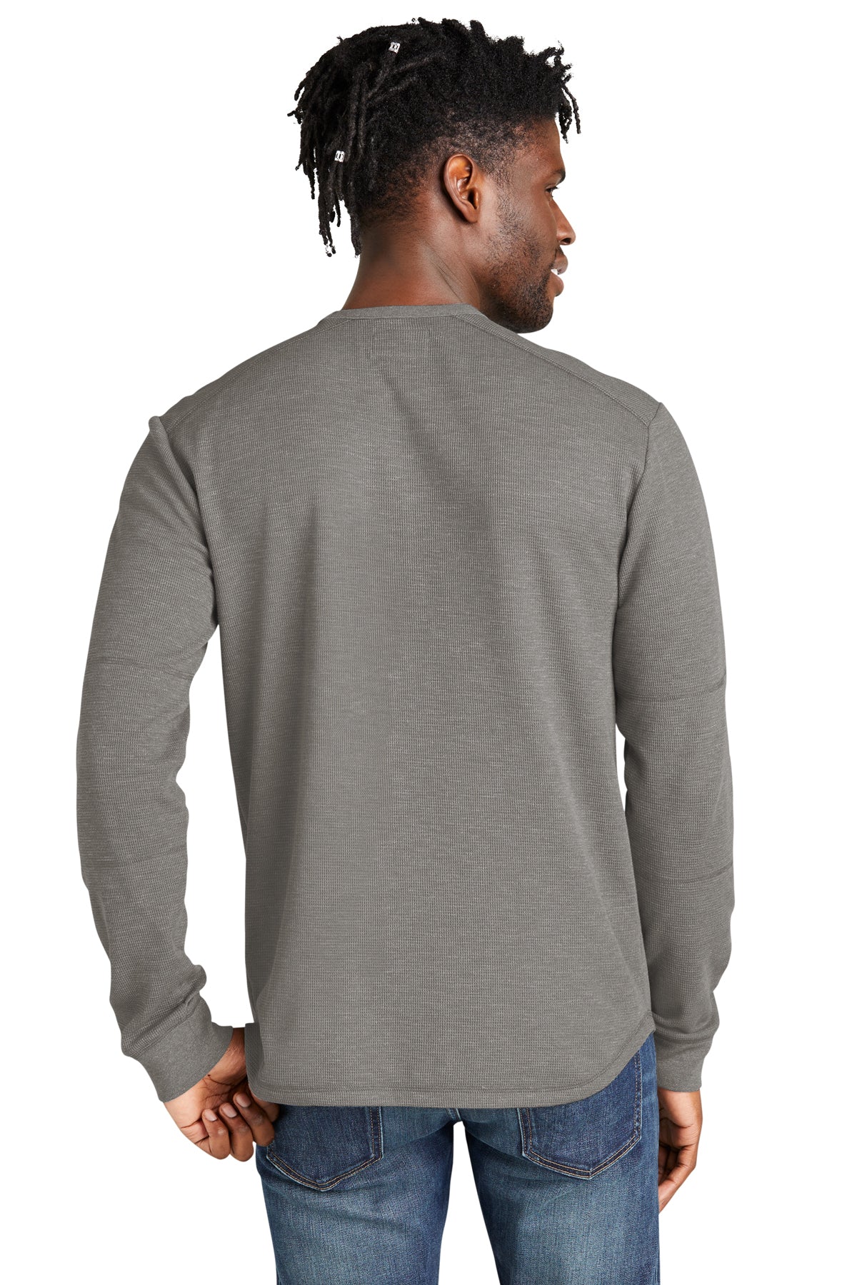 Custom New Era Thermal Long Sleeve Shadow Grey Heather