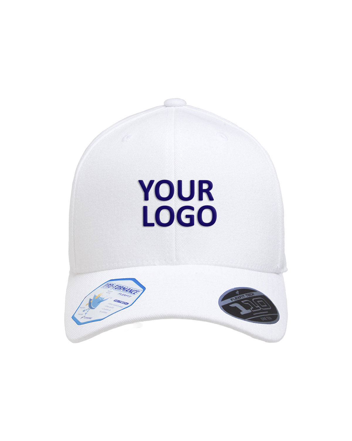 Flexfit Pro-Formance Solid Custom Caps, White