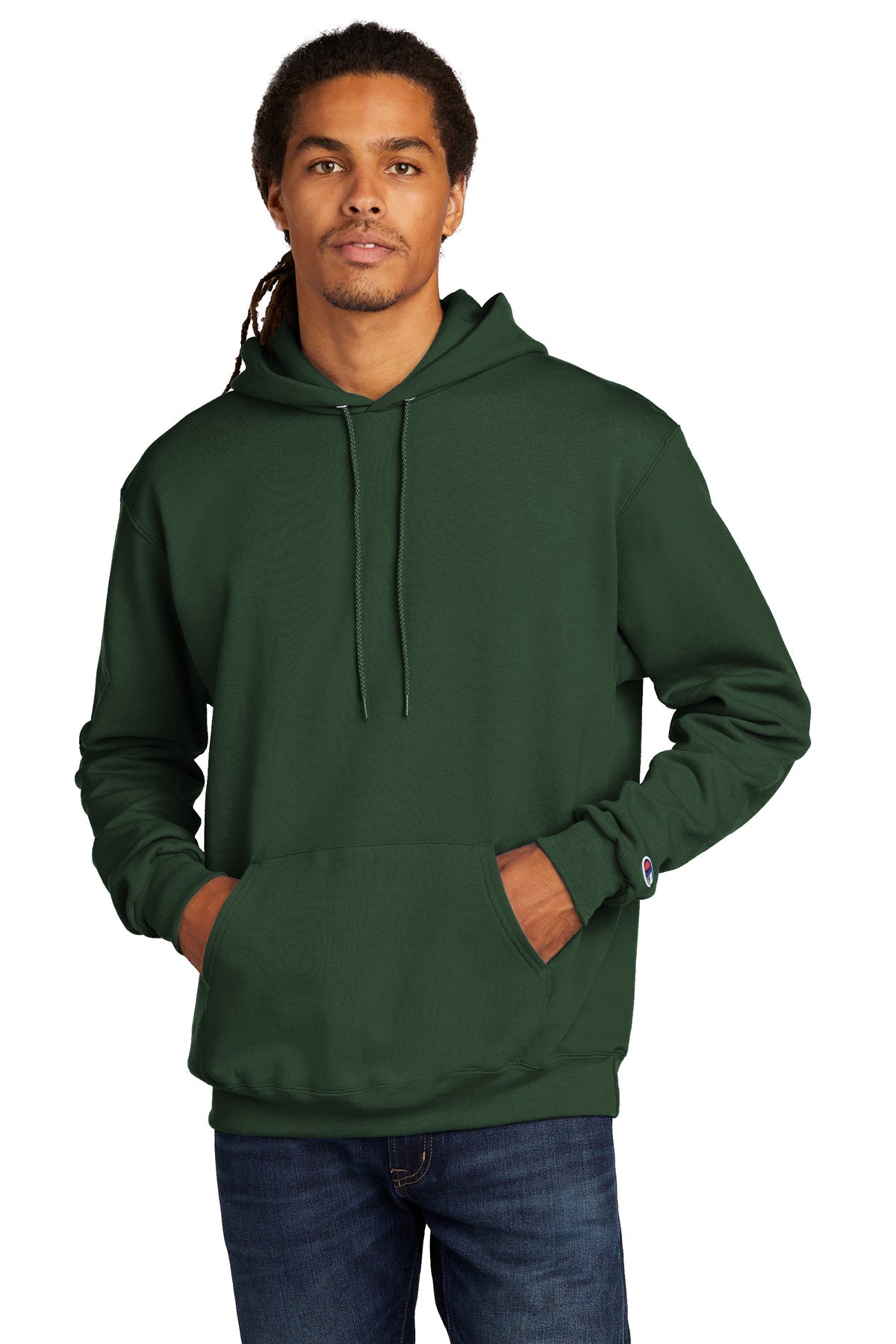 Champion Eco Dark Green Mens Champion Hoodie Men Champion Pullover