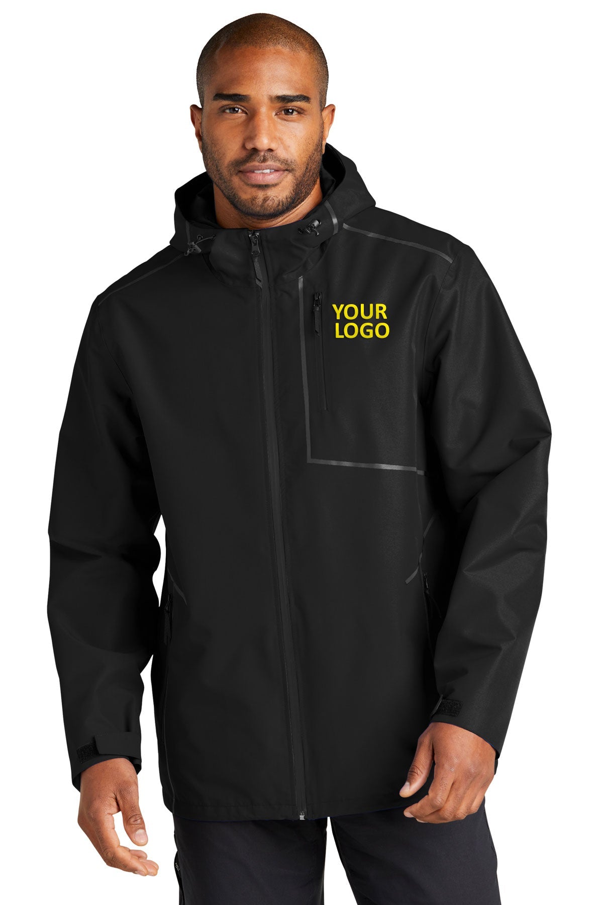 Port Authority Deep Black J920 company embroidered jackets