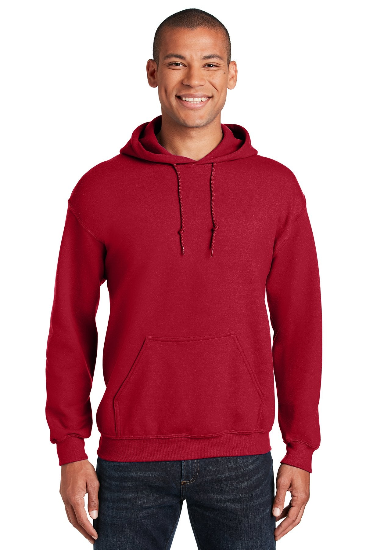 Gildan Cherry Red 18500 business sweatshirts with logo