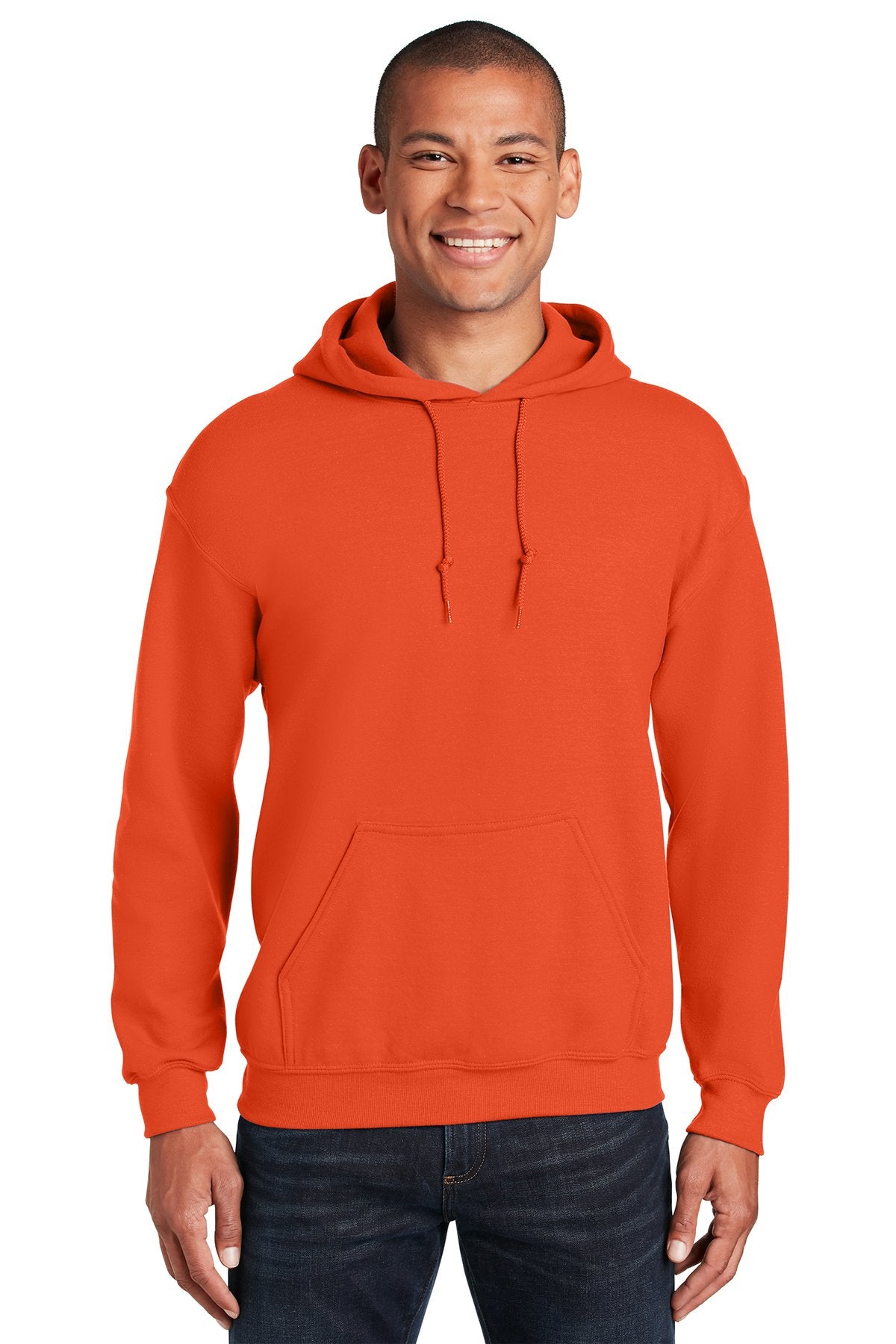 Gildan Orange 18500 custom embroidery sweatshirts