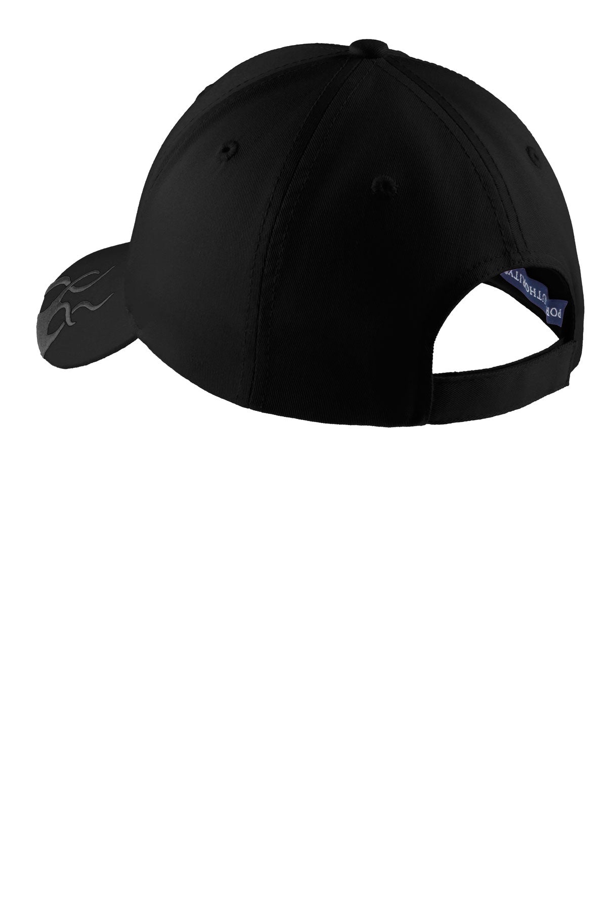 Port Authority Racing Cap with Flames C857 Black/Charcoal