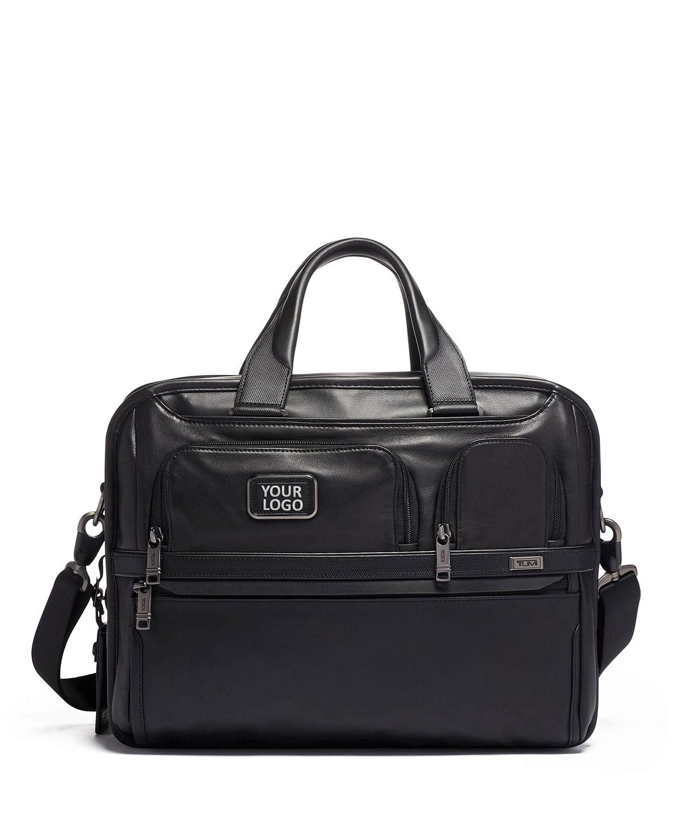 Tumi Expandable Organizer Laptop Brief Leather 1173211041 Black Leather