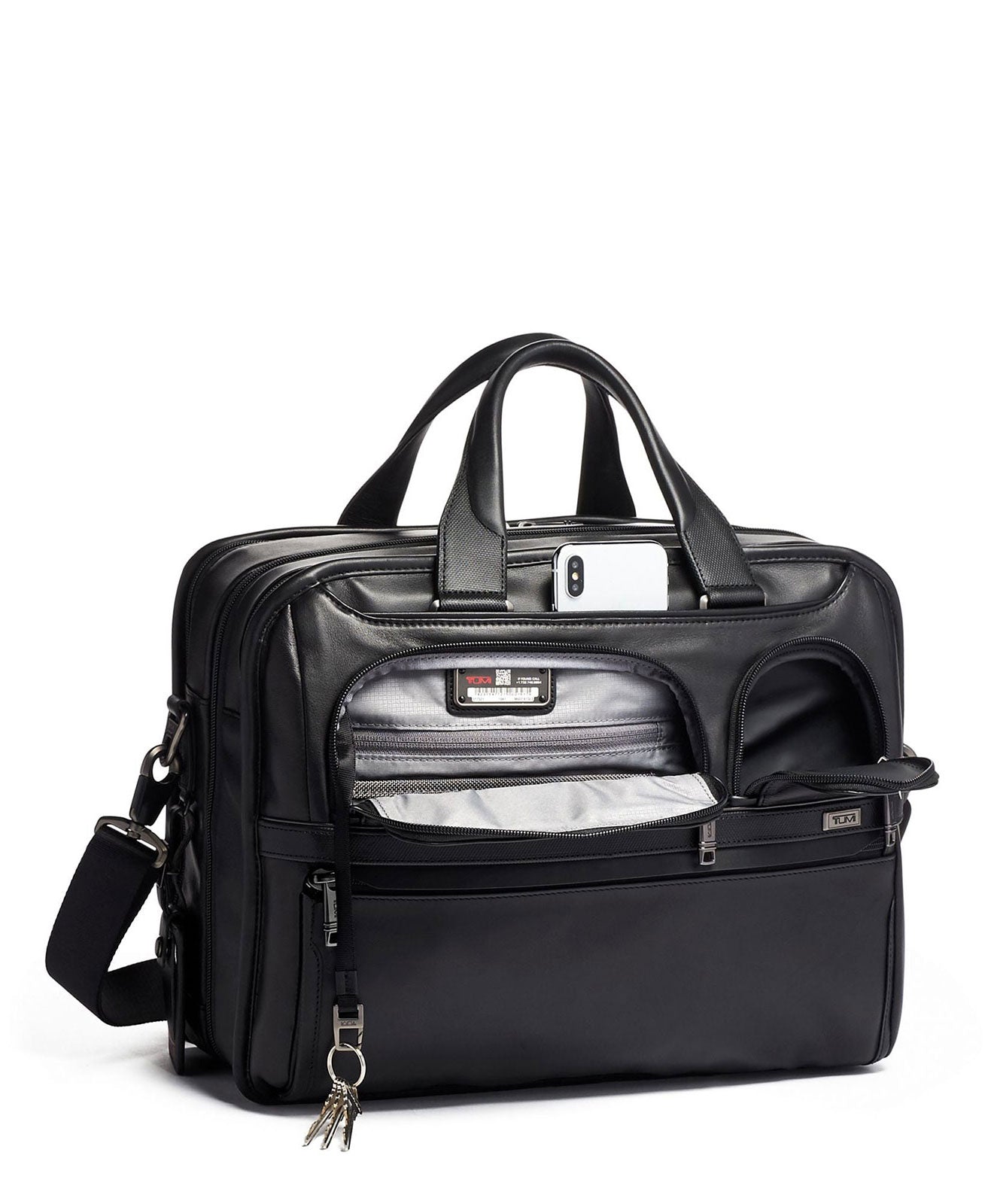 TUMI Expandable Laptop Brief 黒 Branded Tumi Expandable Organizer Laptop Brief Leather Black