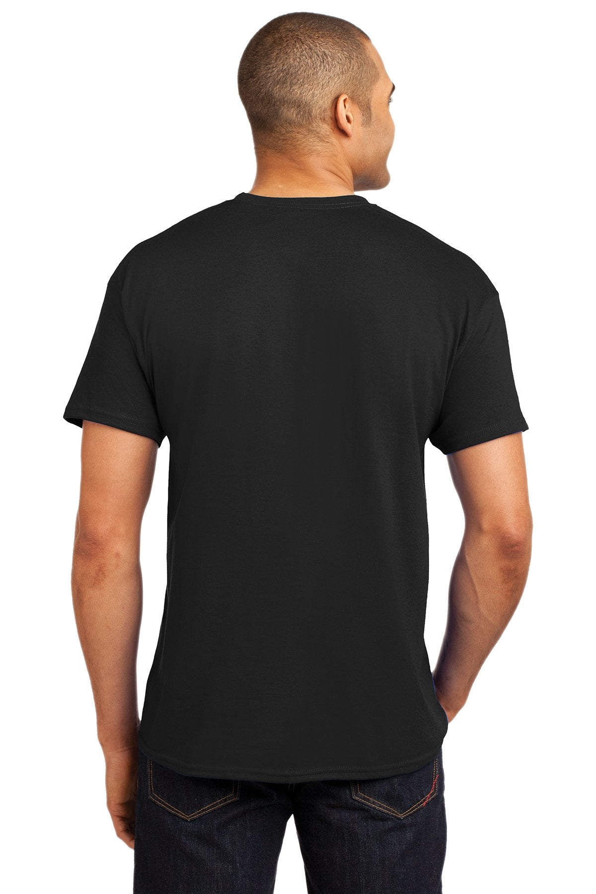 hanes ecosmart 50 50 cotton/poly t shirt 5170 black
