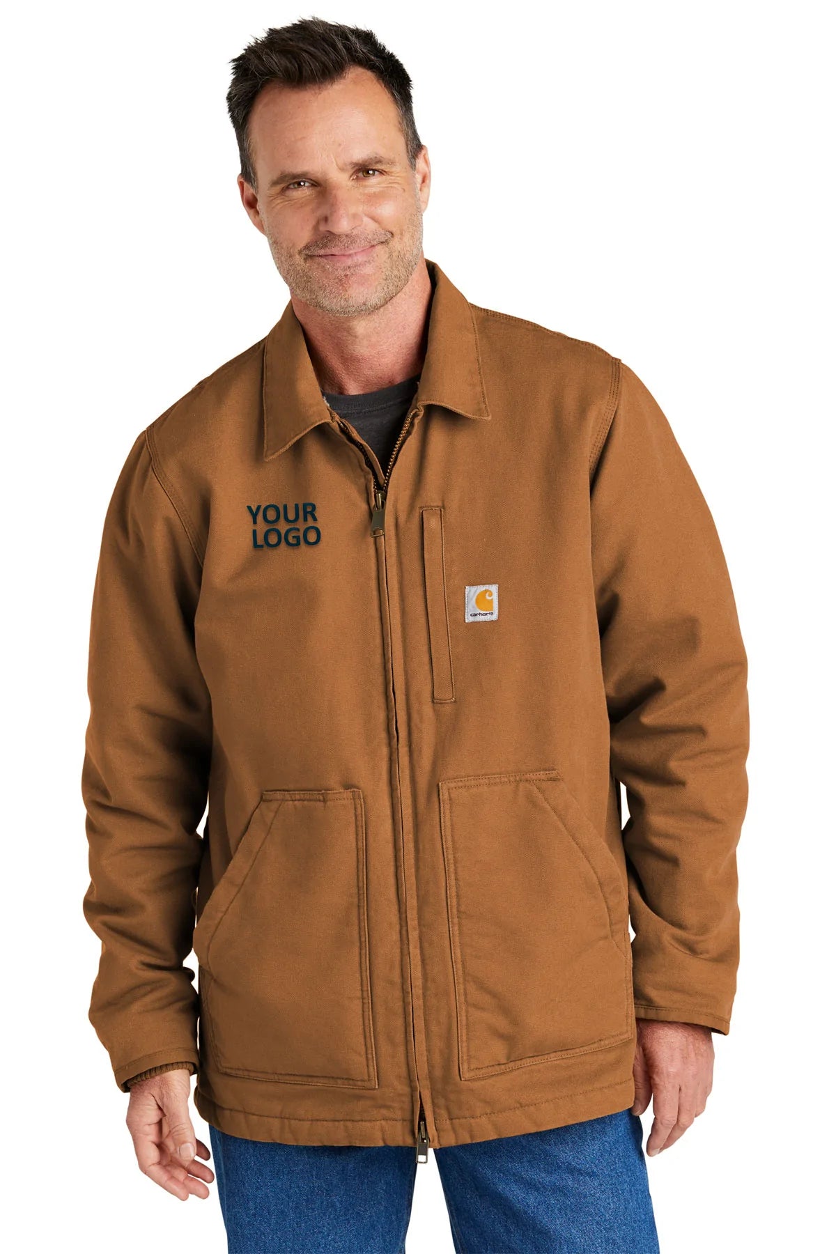 Carhartt CT104293 S Carhartt Brown CT104293 company jackets with logo