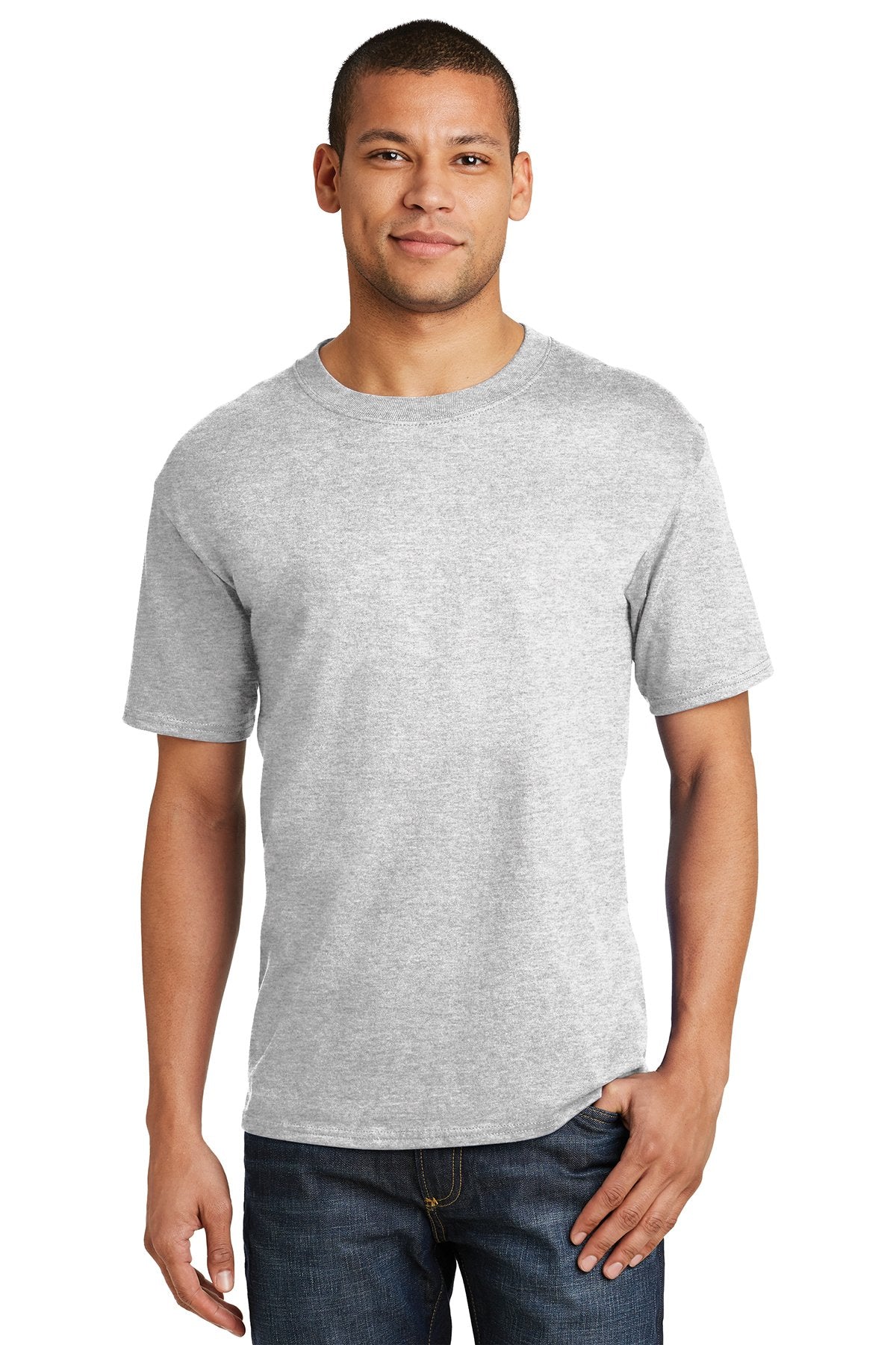 hanes beefy cotton t shirt 5180 ash
