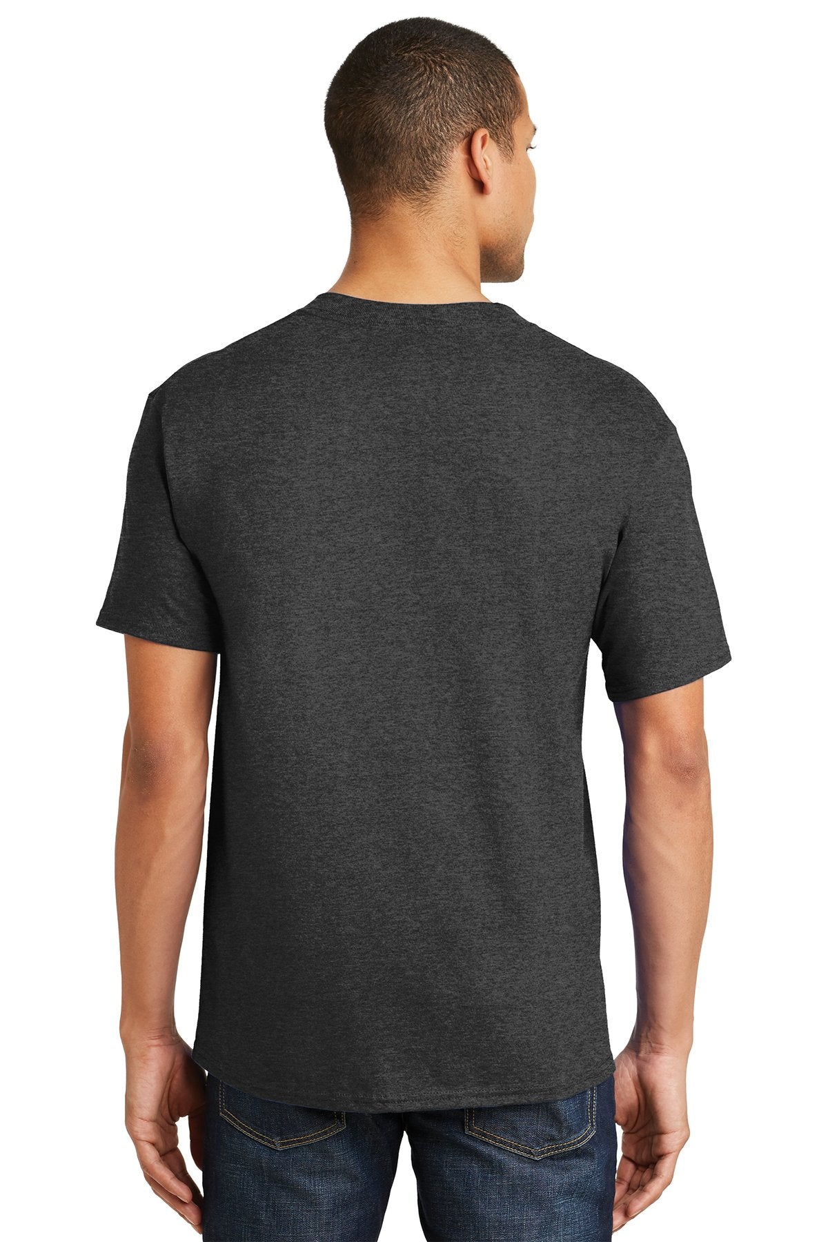 hanes beefycotton t shirt 5180 charcoal heather