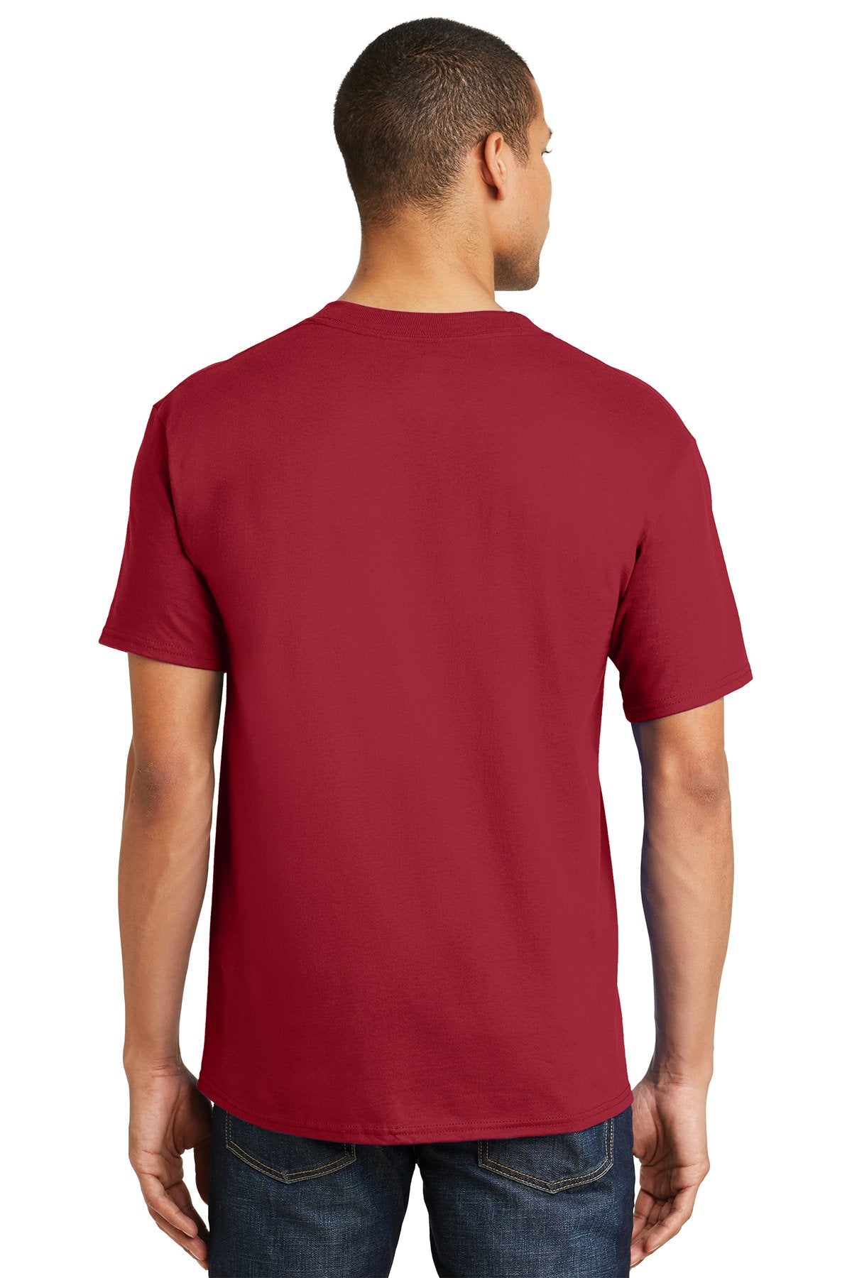 hanes beefy cotton t shirt 5180 deep red