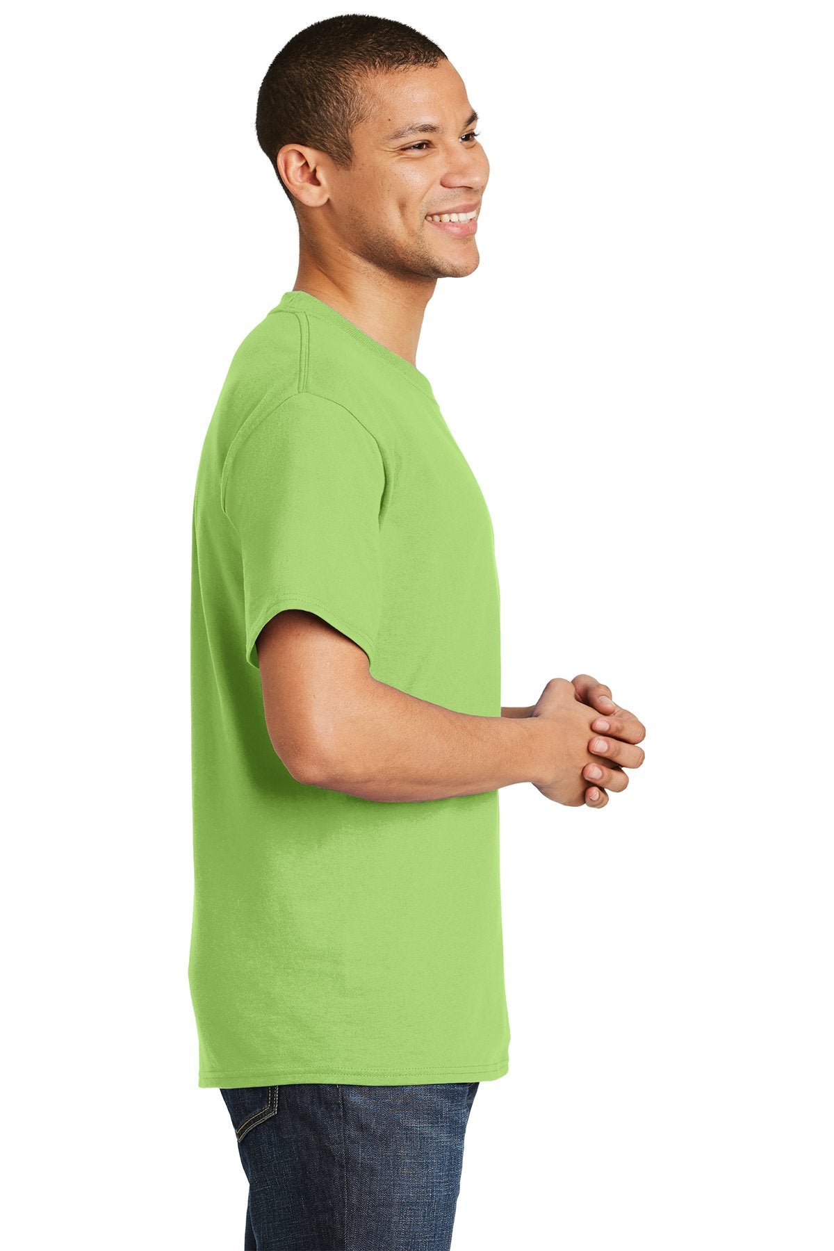 hanes beefy cotton t shirt 5180 lime