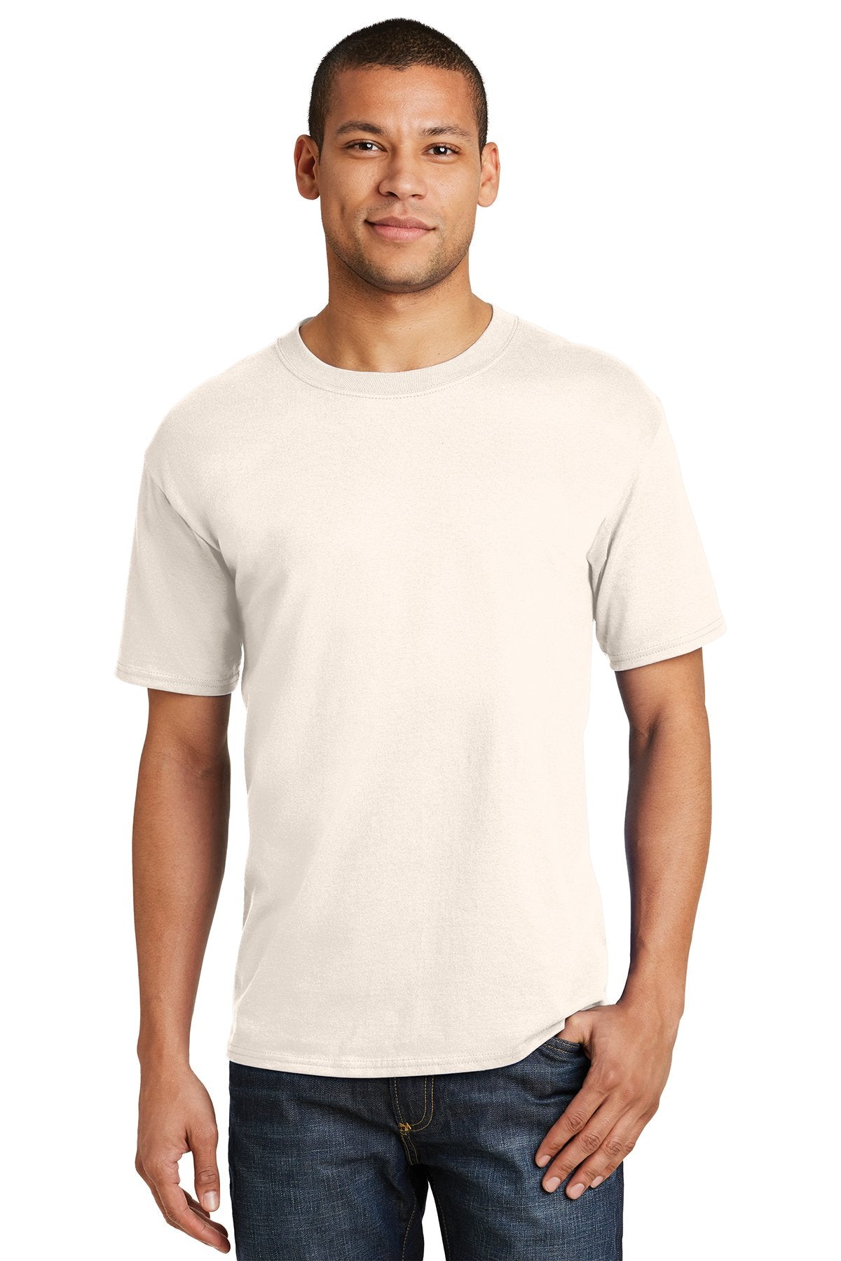 hanes beefy cotton t shirt 5180 natural