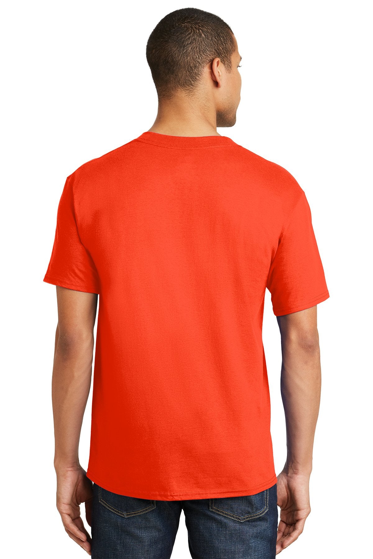 hanes beefy cotton t shirt 5180 orange