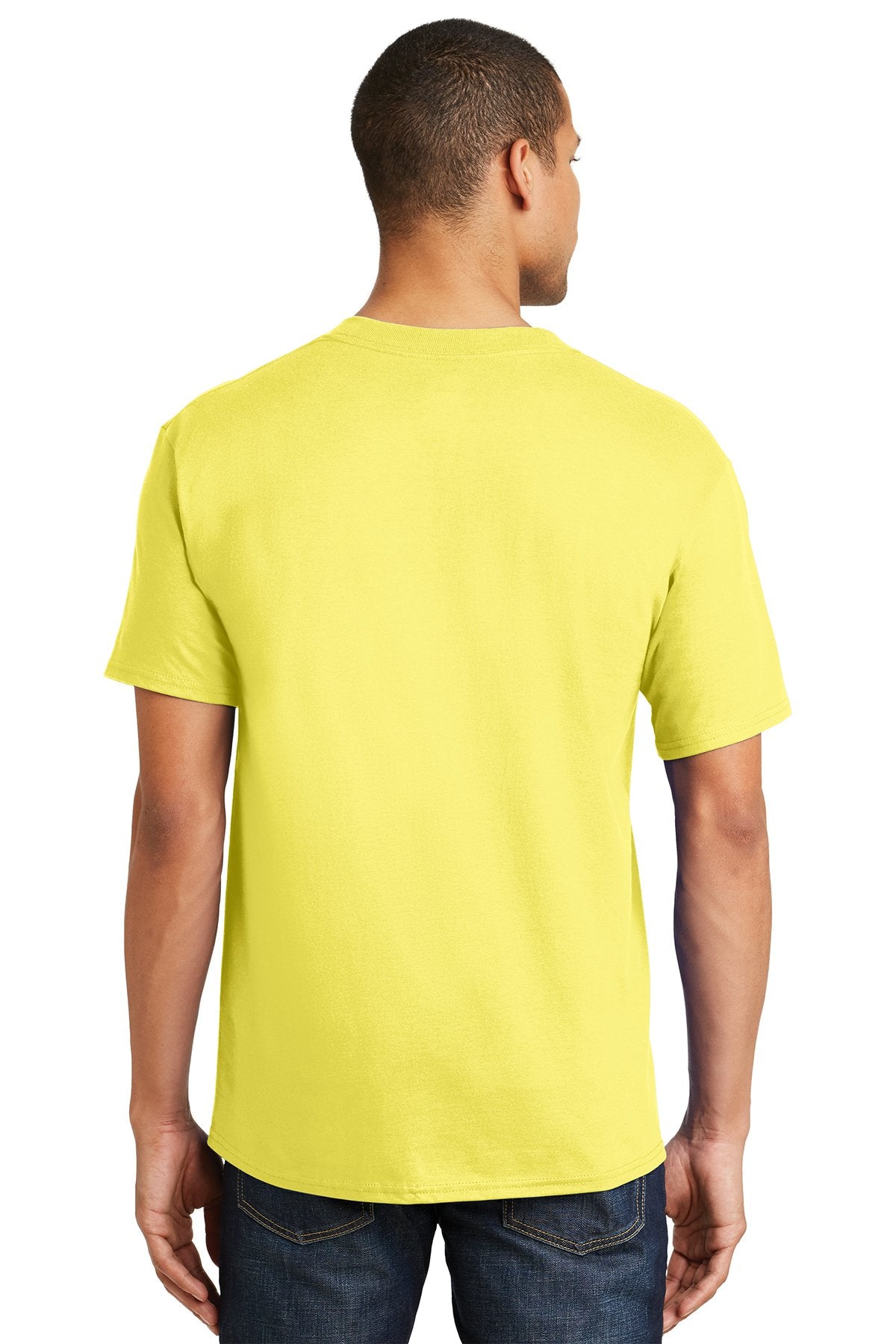 hanes beefy cotton t shirt 5180 yellow