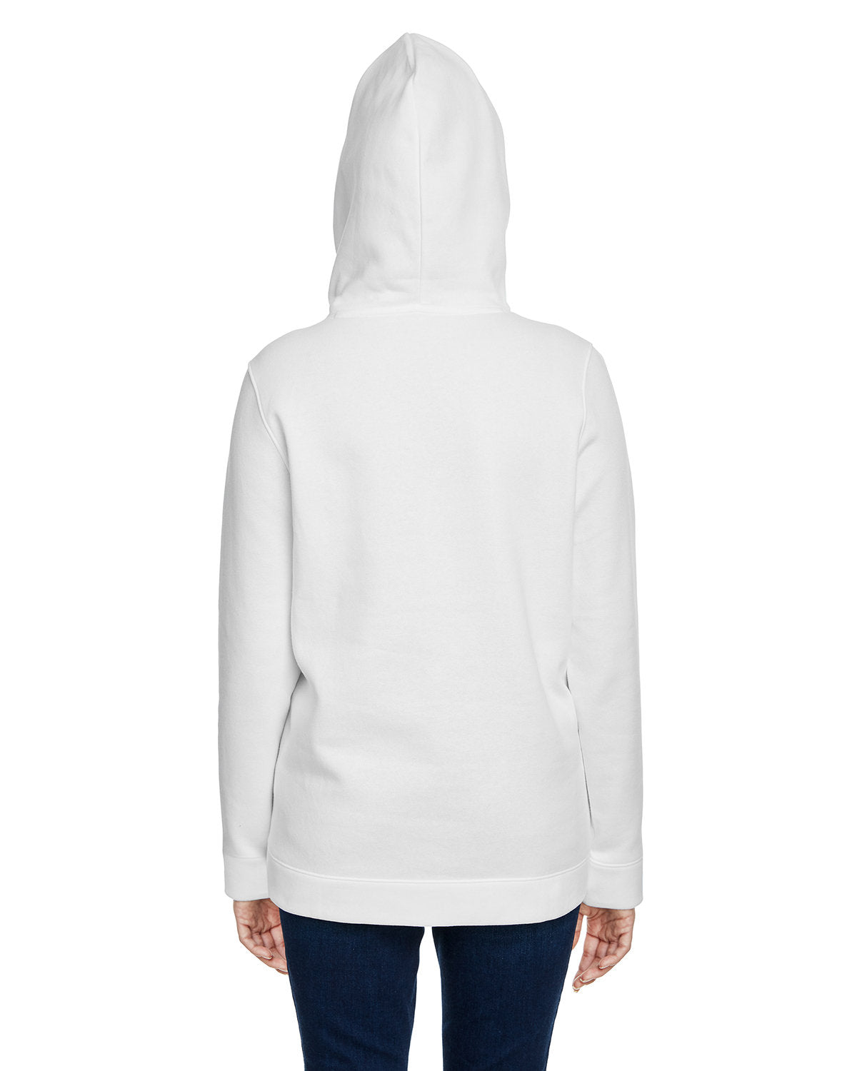 Under Armour Ladies Hustle Pullover Branded Hooded Sweatshirts, White