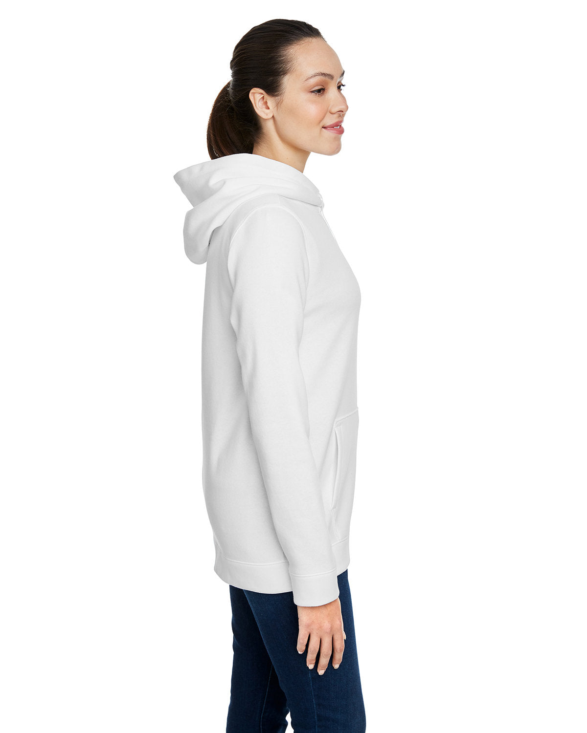 Ladies white hooded clearance sweatshirt