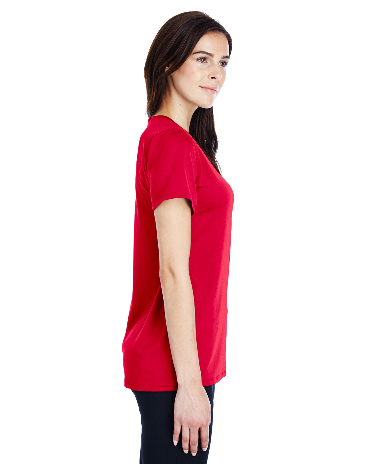 Branded Under Armour Ladies Locker T-Shirt 2.0 Red/M Silver
