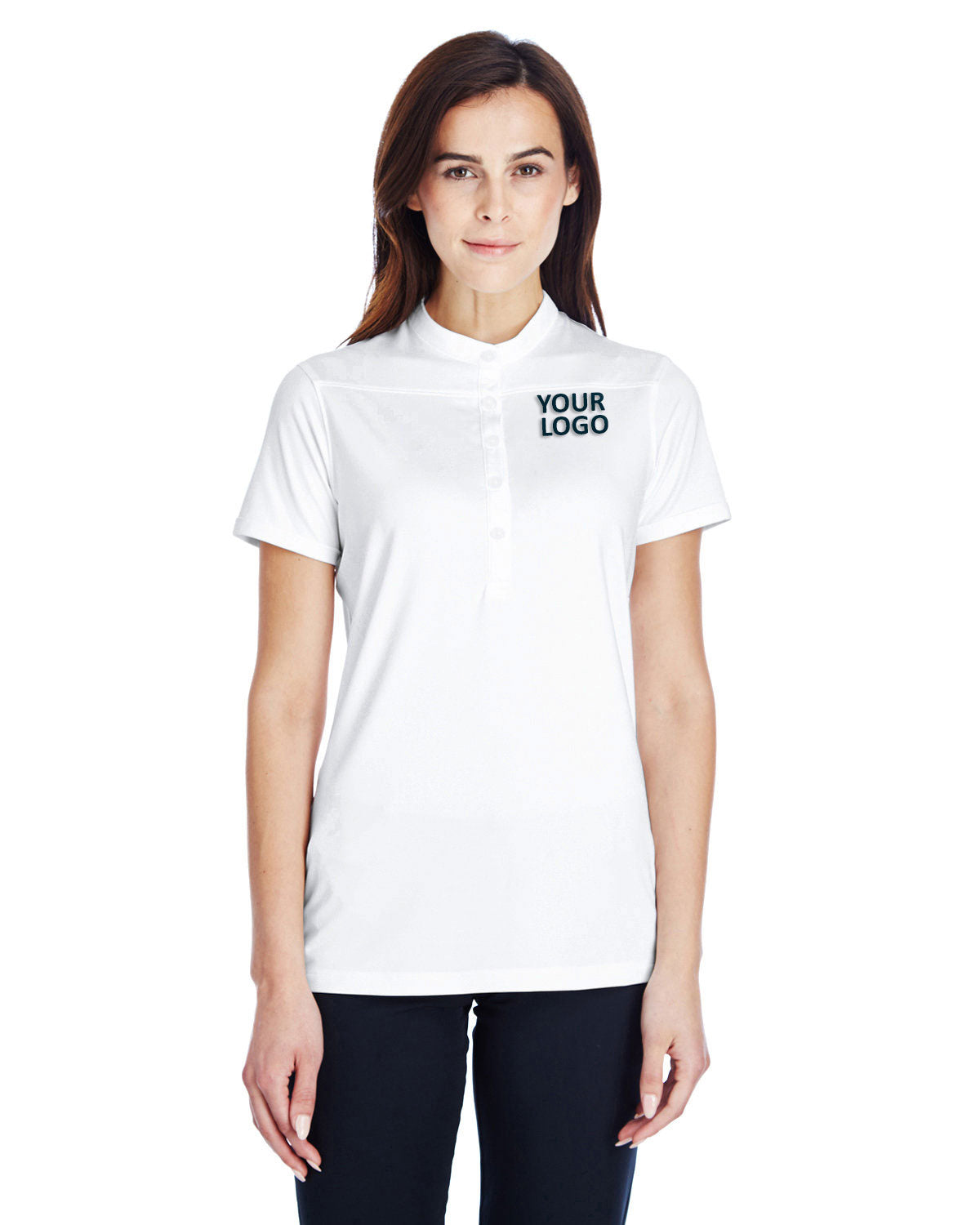 Under Armour White/ Graphite 1317218 polo shirts custom logo
