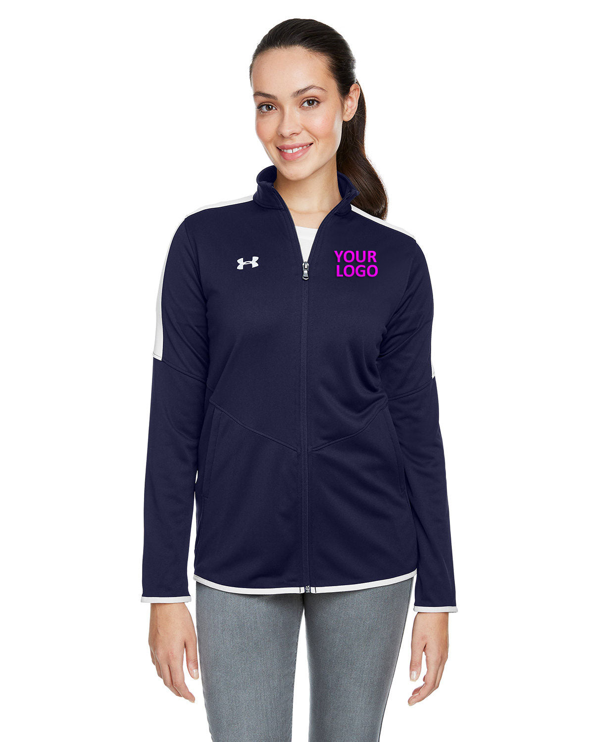 embroidered jackets for business Under Armour MIDNGHT NVY 410 1326774