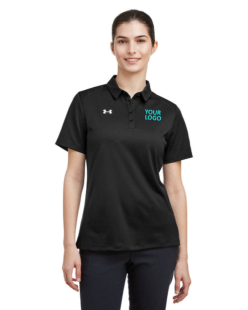 Under Armour Men's Tech Custom Polos, Black