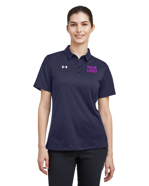 Under Armour Men's Tech Customized Polos, Mid Navy